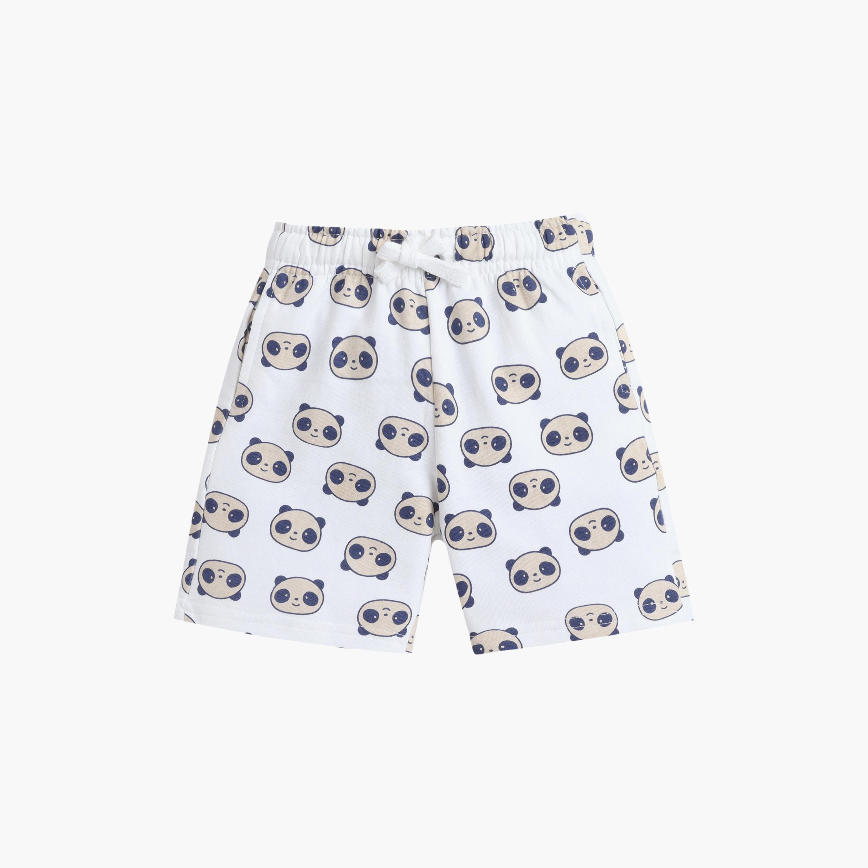 طقم مكون من 4 قطع: تي شيرتات بأكمام قصيرة ورسومات، وبنطلون مع شورت من فيكتور آند جين-boys-clothing-setsandcoords-image-12