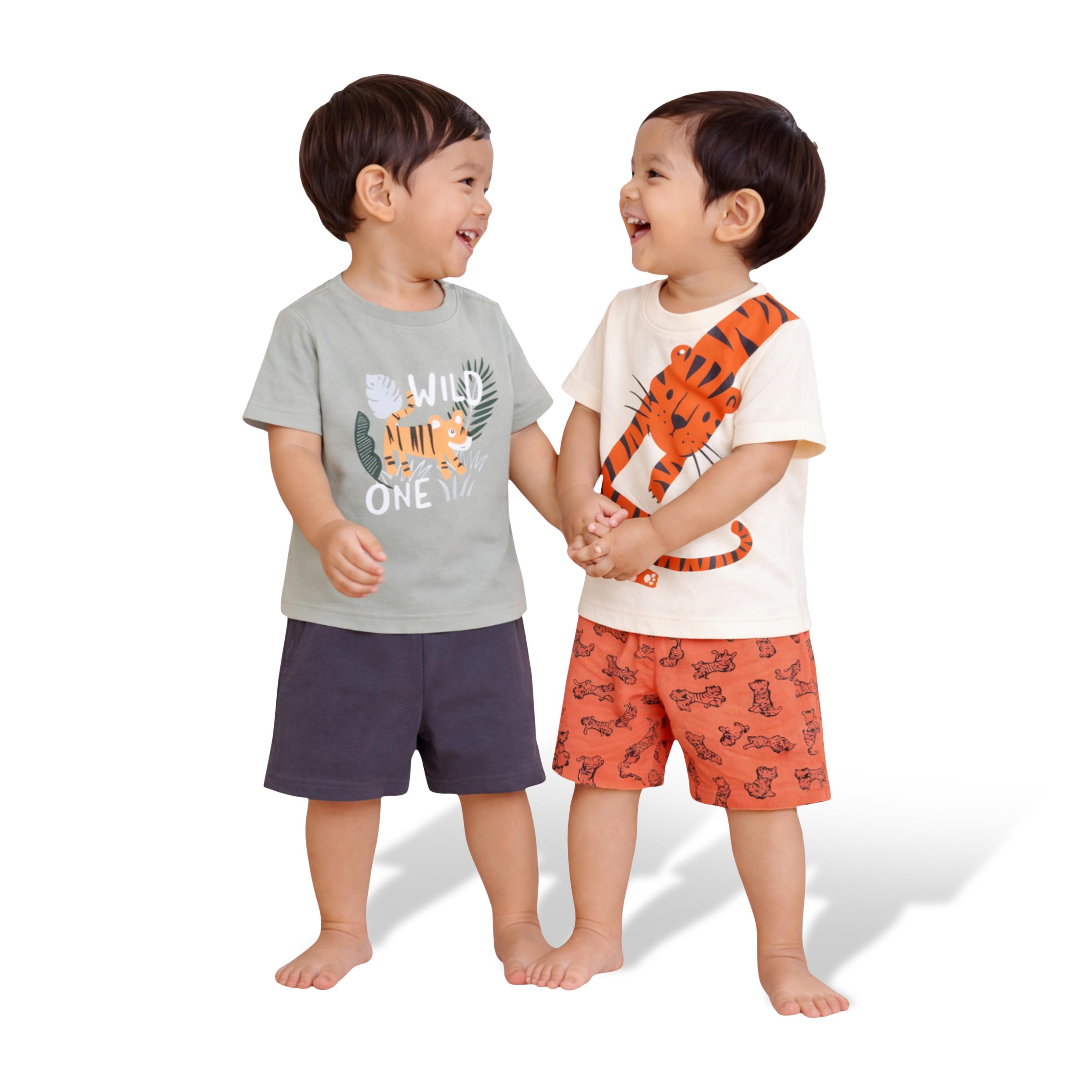 Victor and Jane Set of 2 Printed T-Shirts & Shorts-baby-boys-clothing-setsandcoords-image-4