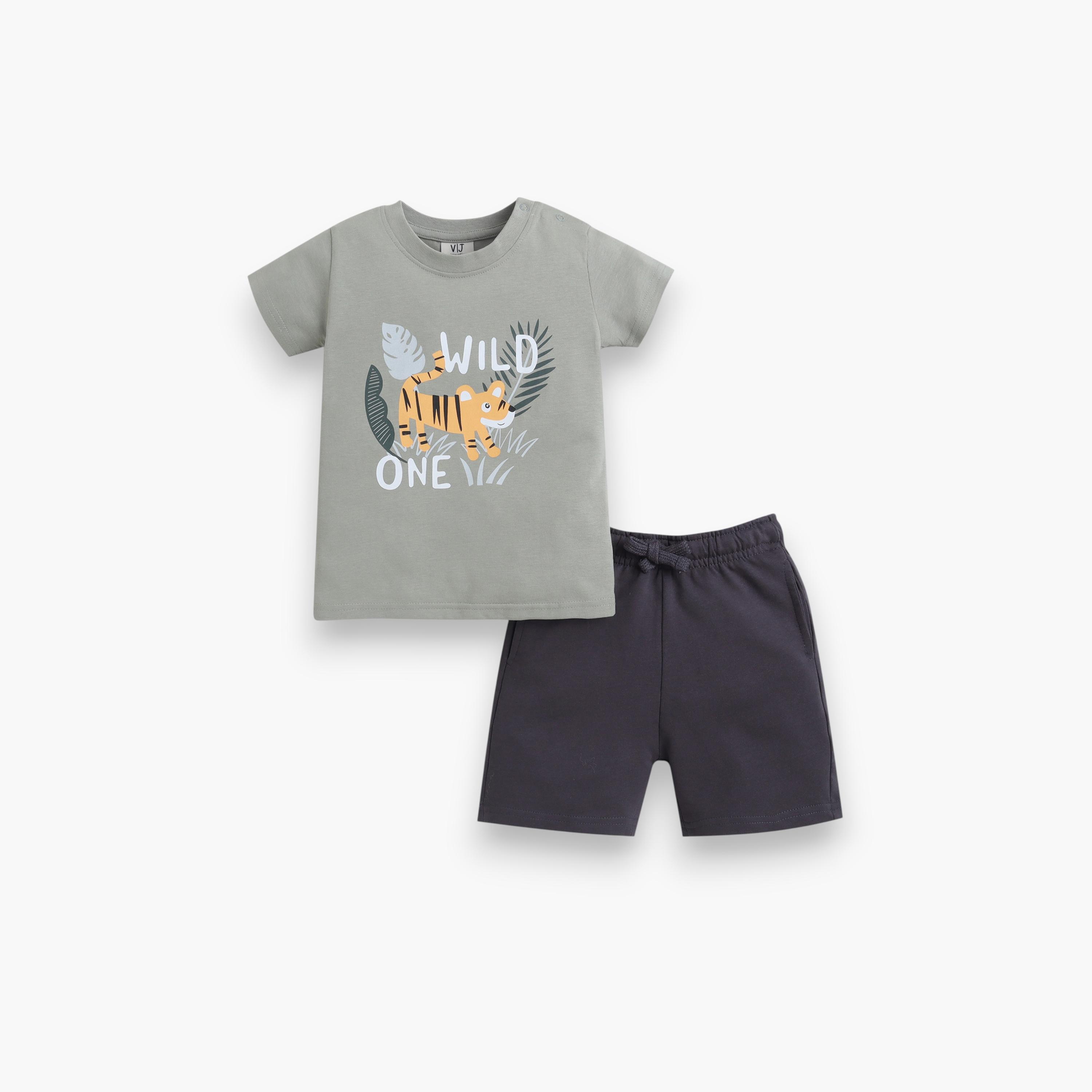 Victor and Jane Set of 2 Printed T-Shirts & Shorts-baby-boys-clothing-setsandcoords-image-5