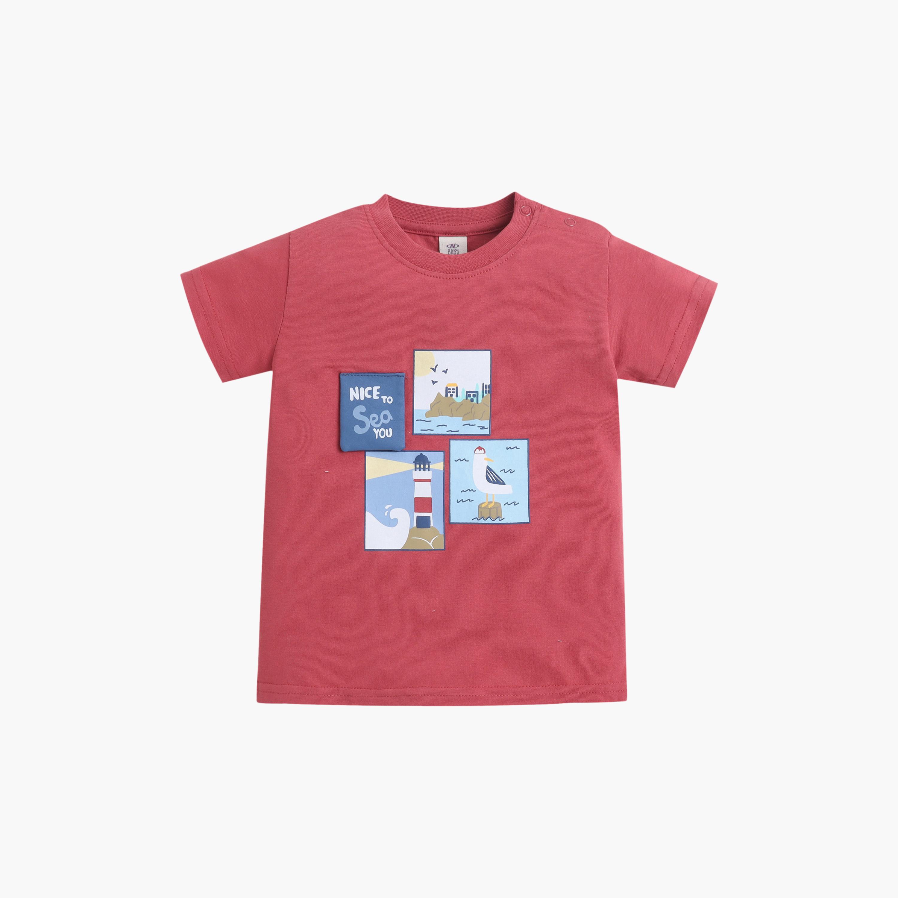 طقم تي شيرت بتصميم جرافيك تفاعلي وشورت من فيكتور آند جين-boys-clothing-setsandcoords-image-3