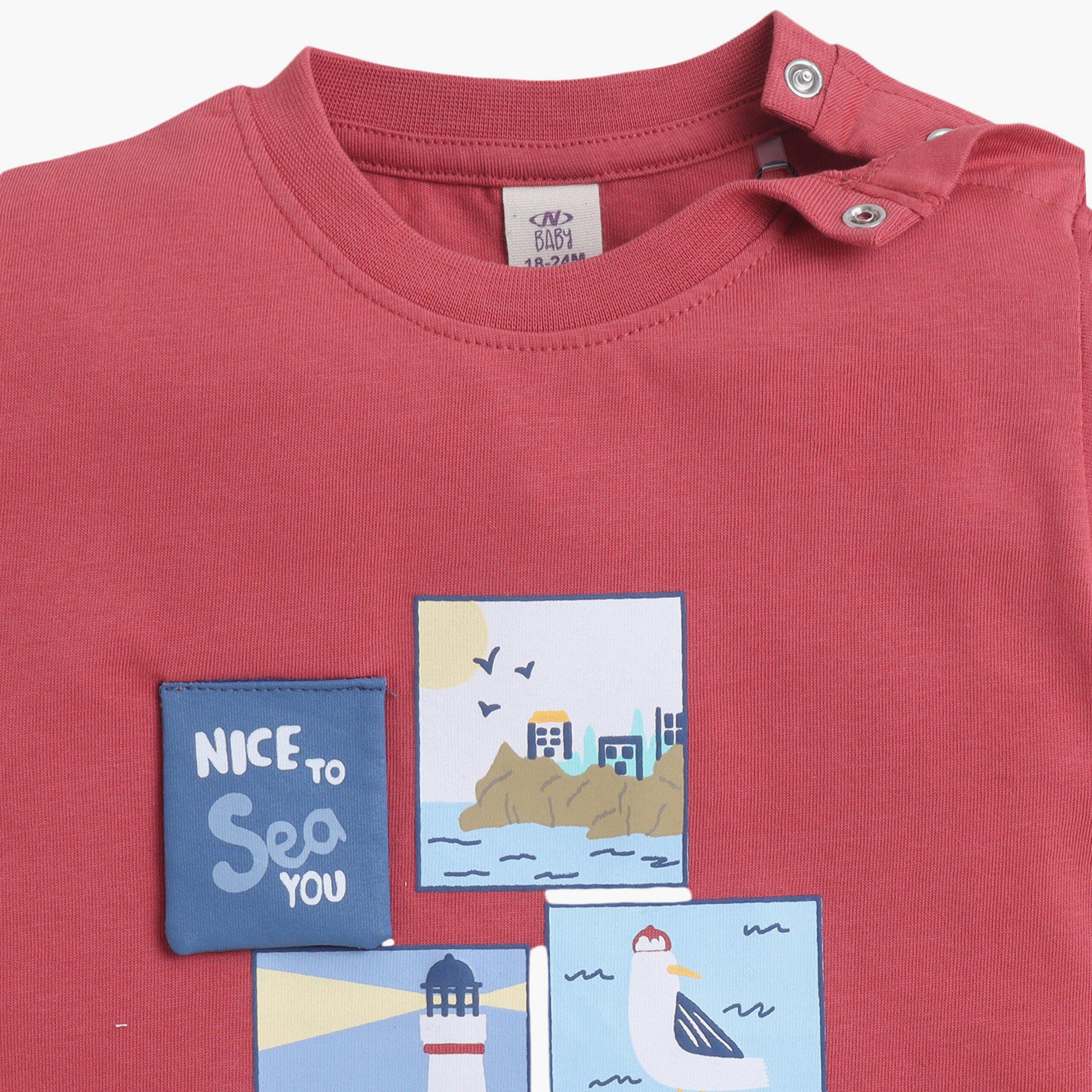 طقم تي شيرت بتصميم جرافيك تفاعلي وشورت من فيكتور آند جين-boys-clothing-setsandcoords-image-5