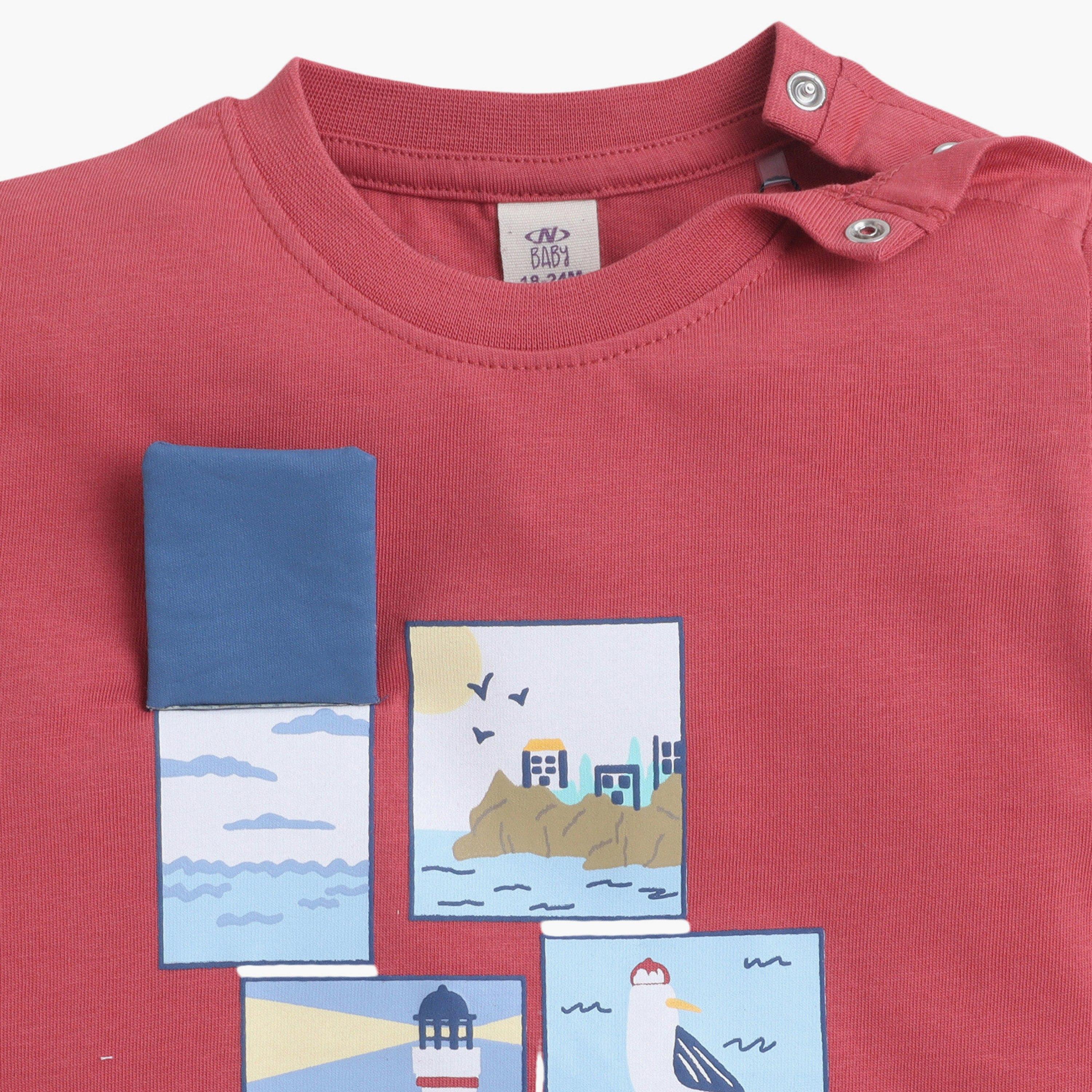 طقم تي شيرت بتصميم جرافيك تفاعلي وشورت من فيكتور آند جين-boys-clothing-setsandcoords-image-6