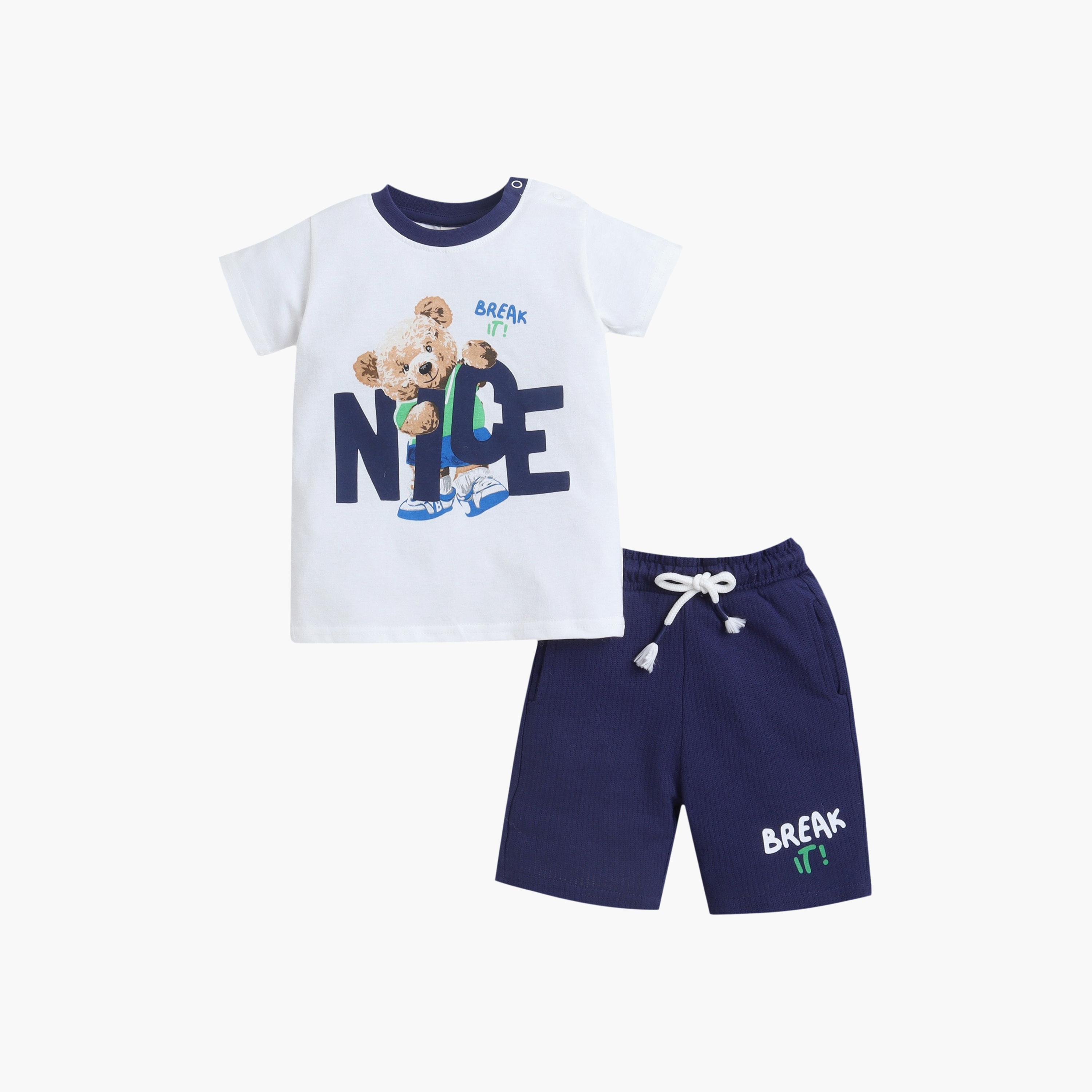 Victor and Jane Nice Graphic T-Shirt & Shorts Set-baby-boys-clothing-setsandcoords-image-1