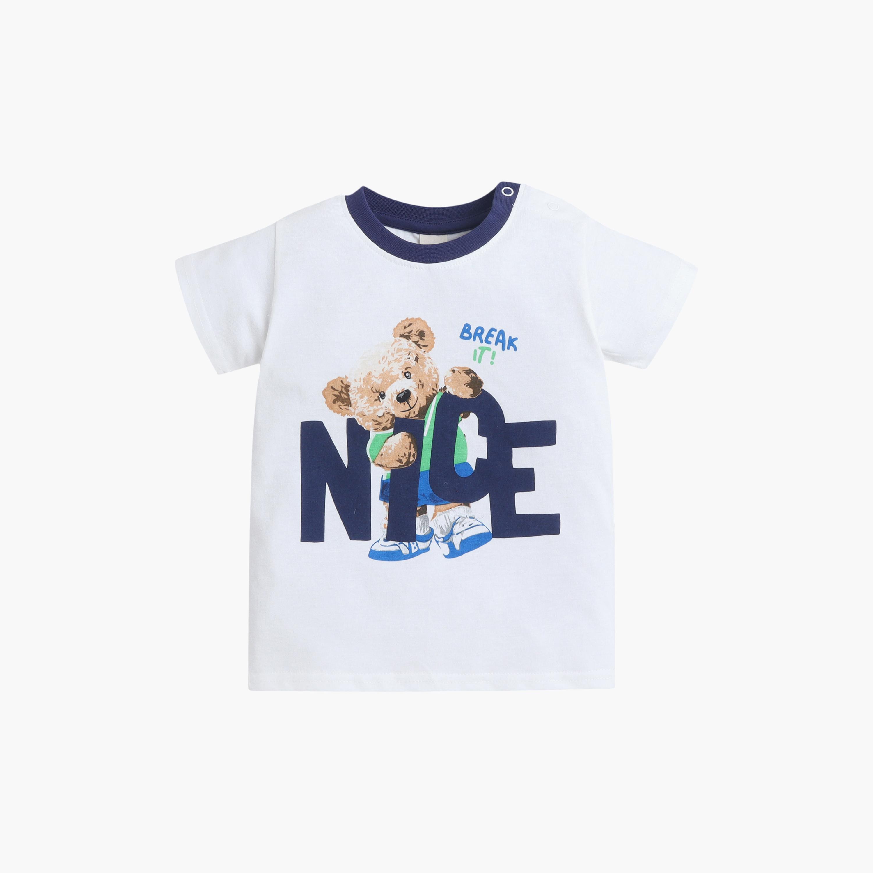 Victor and Jane Nice Graphic T-Shirt & Shorts Set-baby-boys-clothing-setsandcoords-image-2