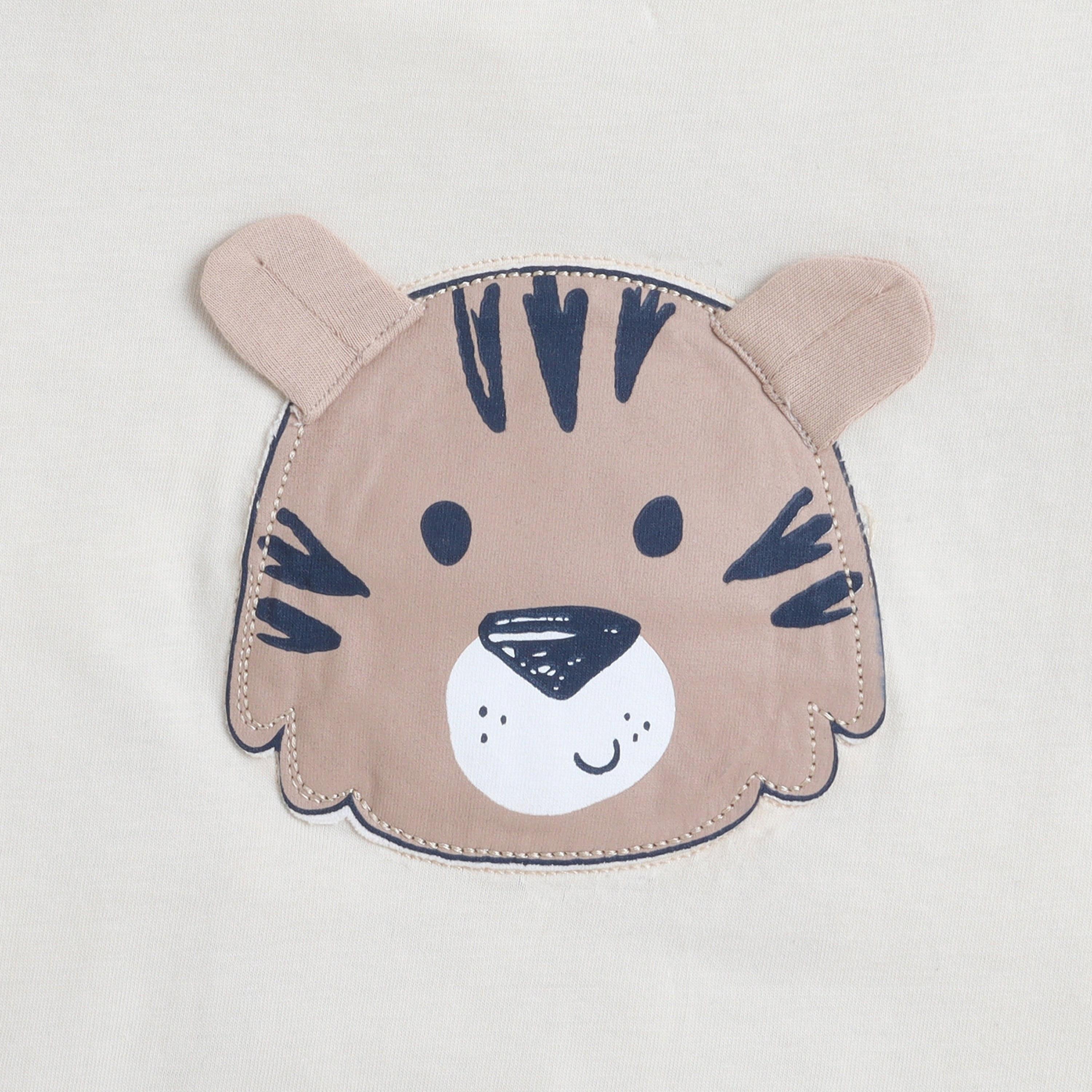 Victor and Jane Half Sleeves Tiger Face Embroidered T-Shirt & Shorts Set-baby-boys-clothing-setsandcoords-image-7