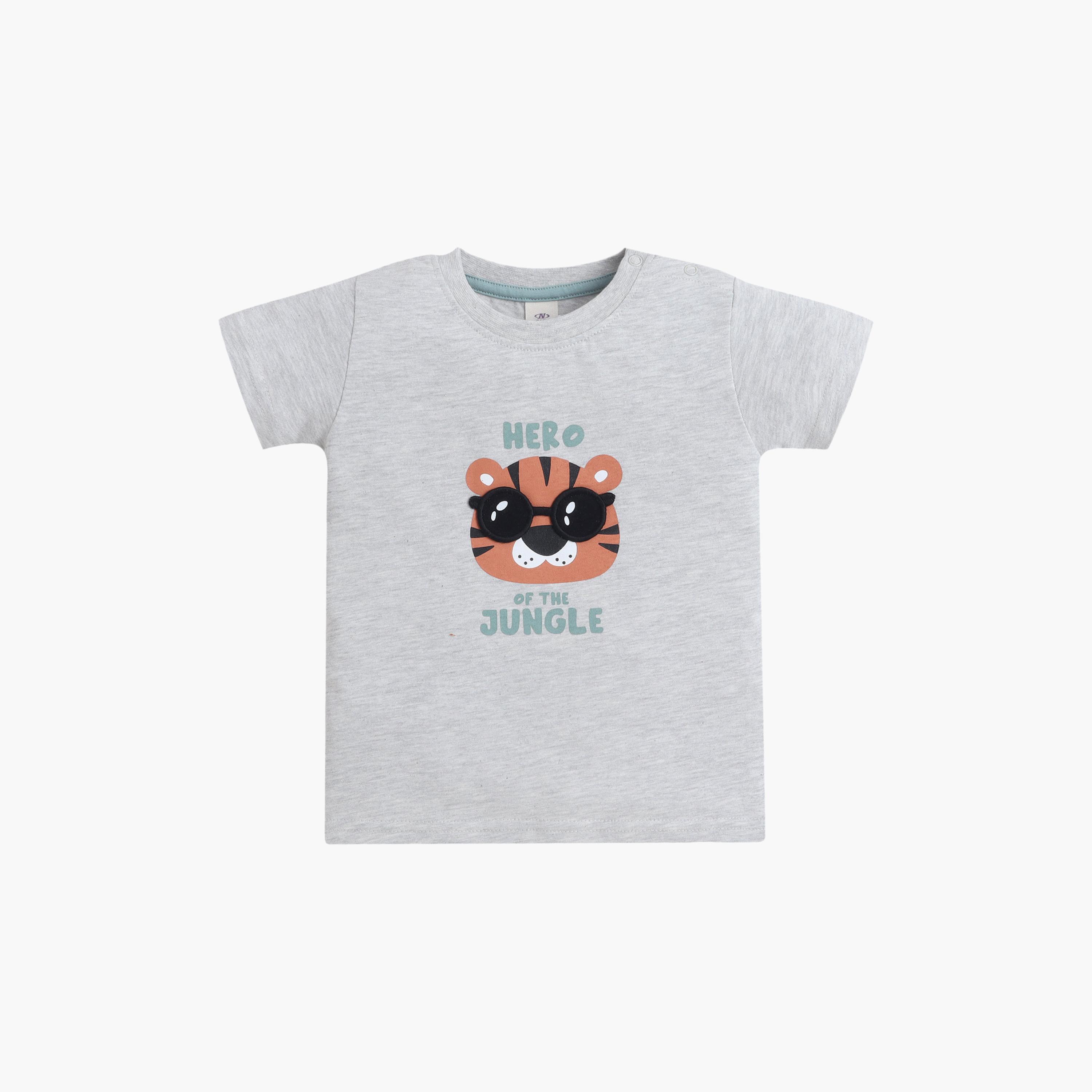 طقم تي شيرت برسومات "بطل الغابة" وشورت من فيكتور آند جين-boys-clothing-setsandcoords-image-2
