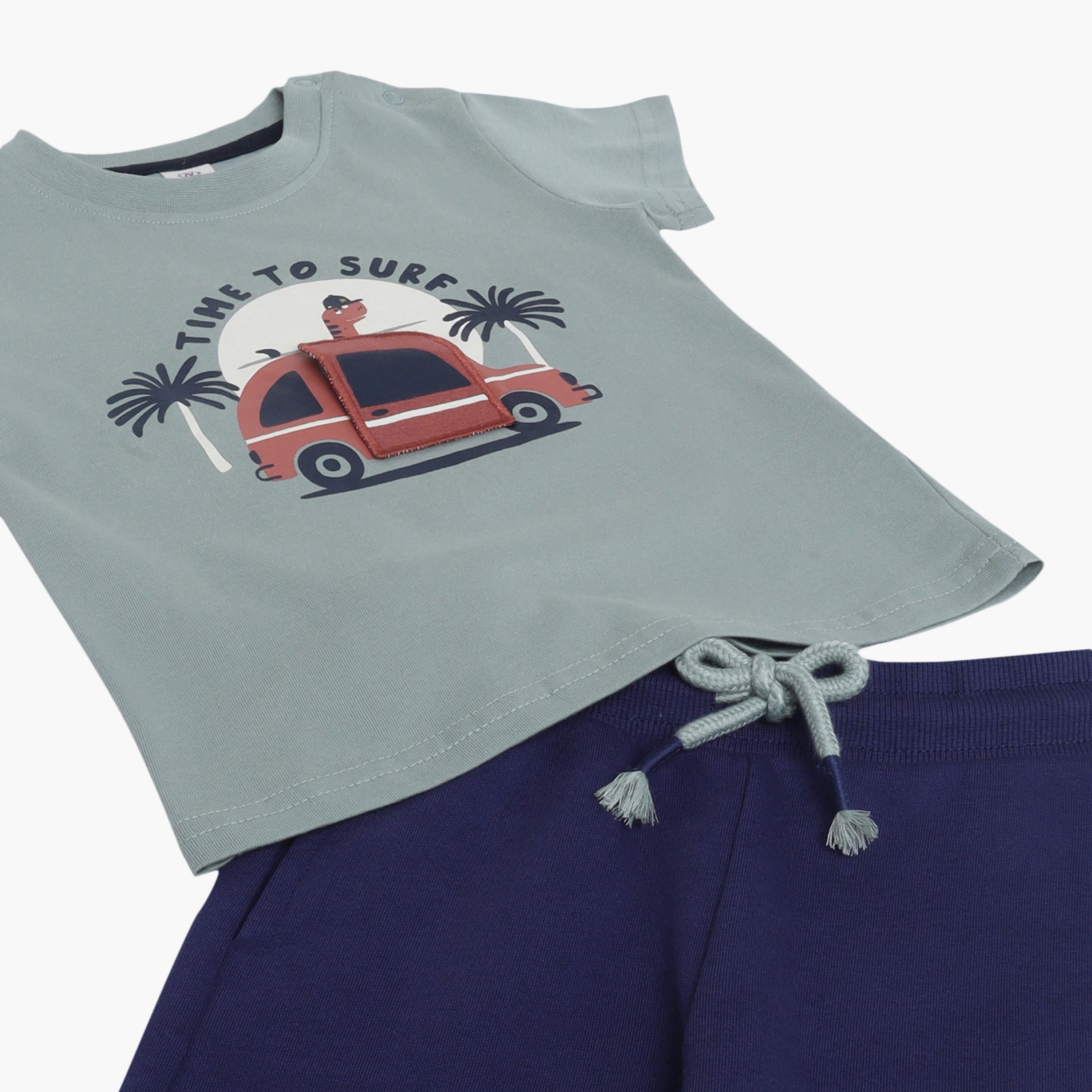 طقم تي شيرت برسومات "Time to Surf" وبنطلون بأساور من فيكتور آند جين-boys-clothing-setsandcoords-image-5