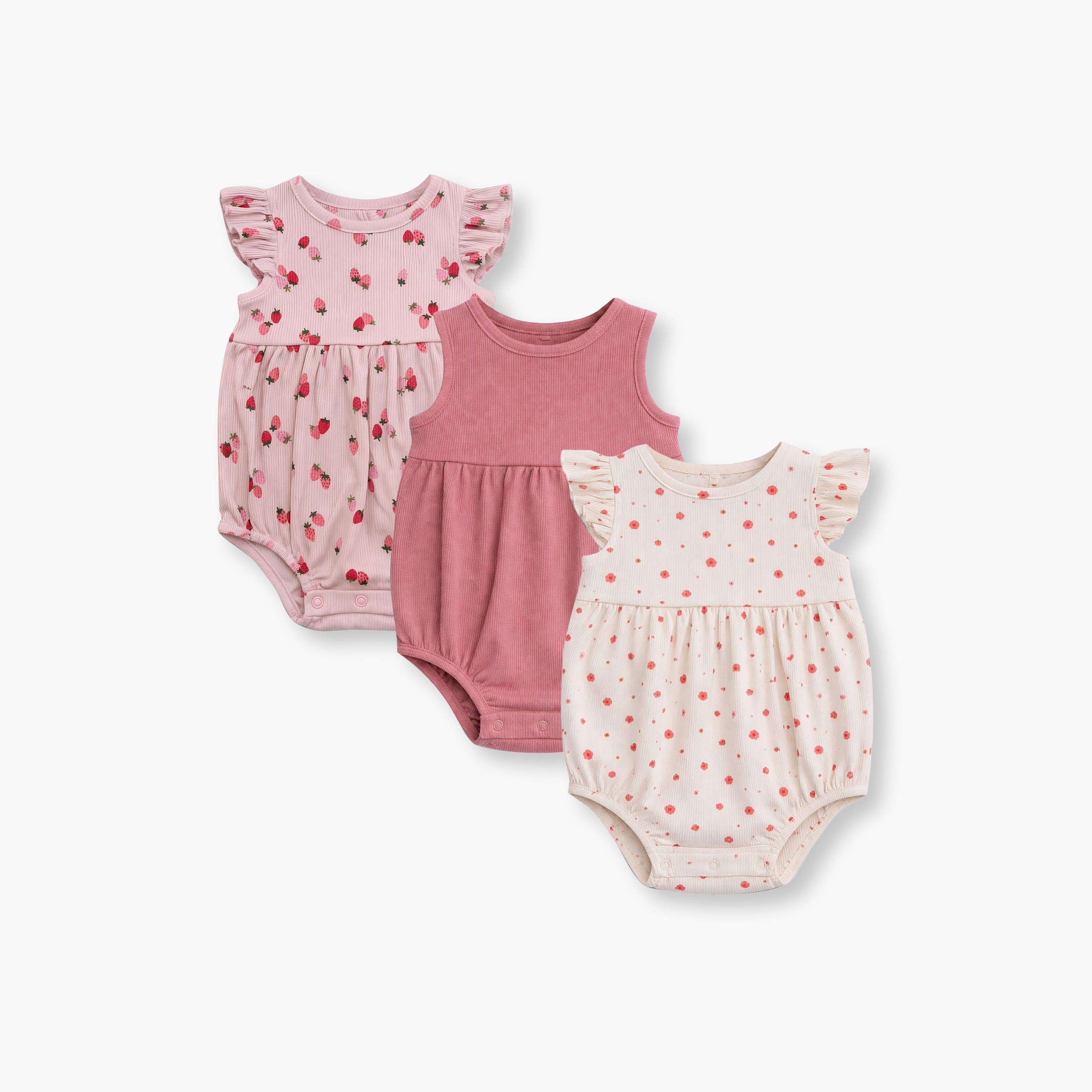 Victor and Jane 3-Piece Sleeveless Printed Romper-baby-girls-clothing-rompers-image-1