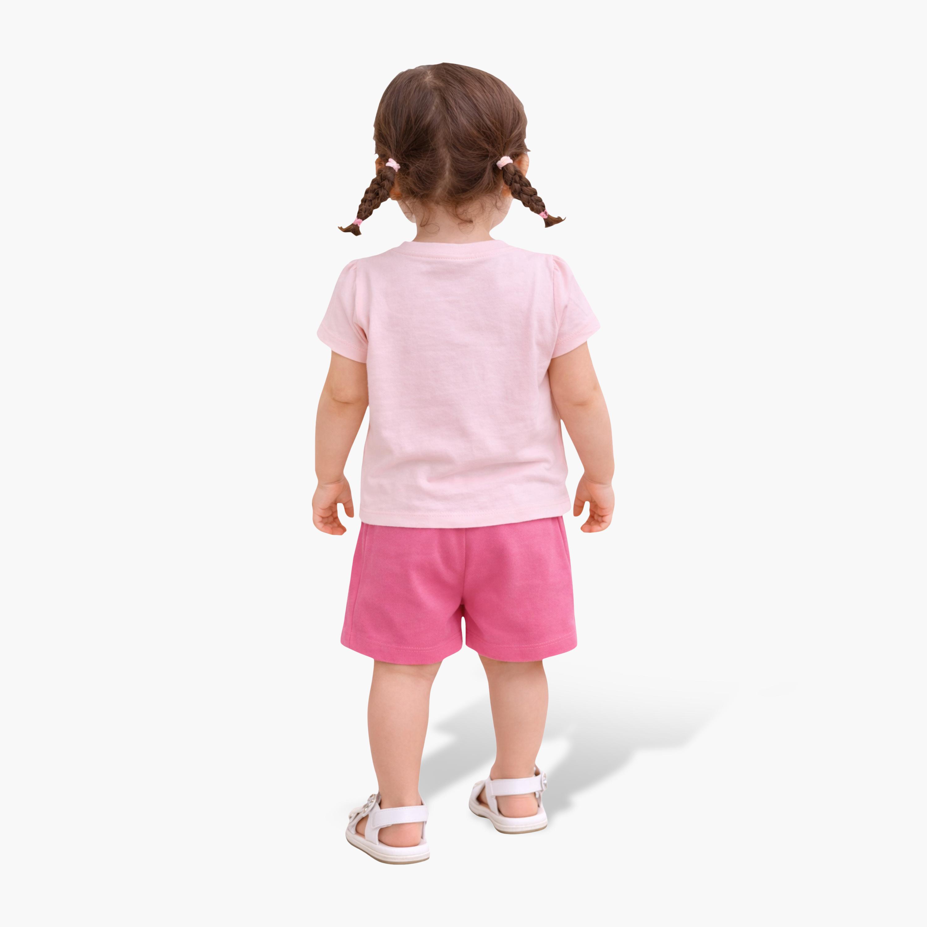 Victor and Jane Floral Graphic T-Shirt & Shorts Set-girls-clothing-setsandcoords-image-2