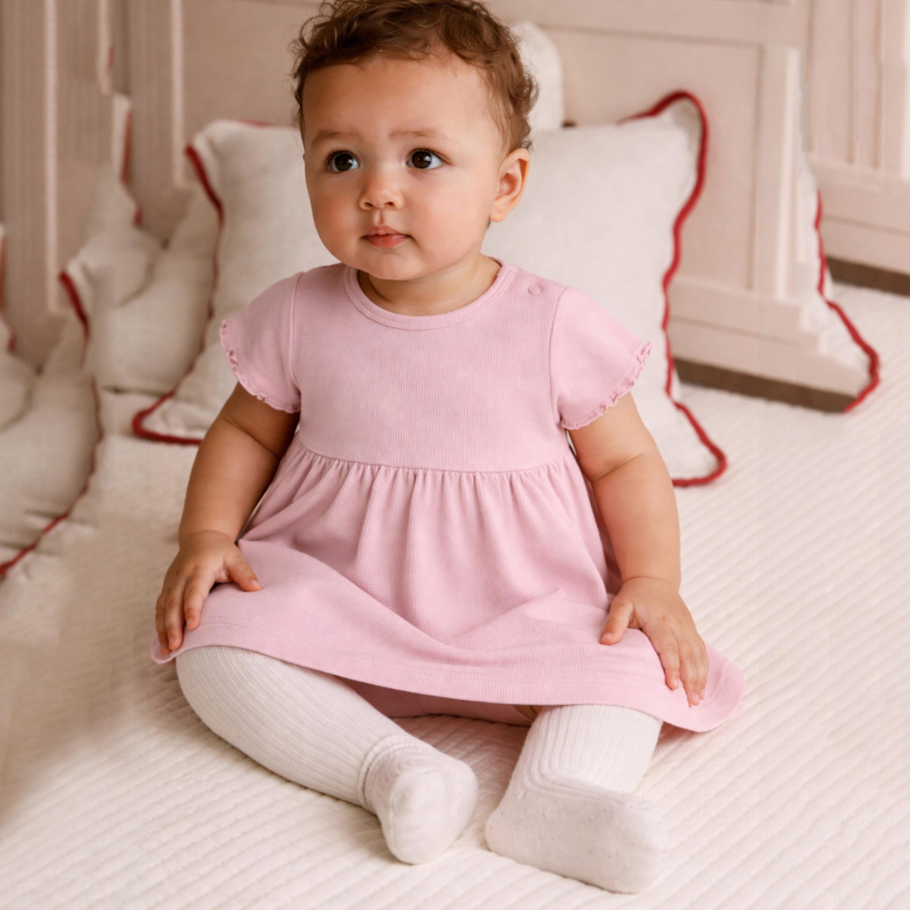 طقم فستان بطبعة زهور وتصميم مخطط قطعتين من فيكتور آند جين-baby-girls-clothing-dressesandjumpsuits-image-4