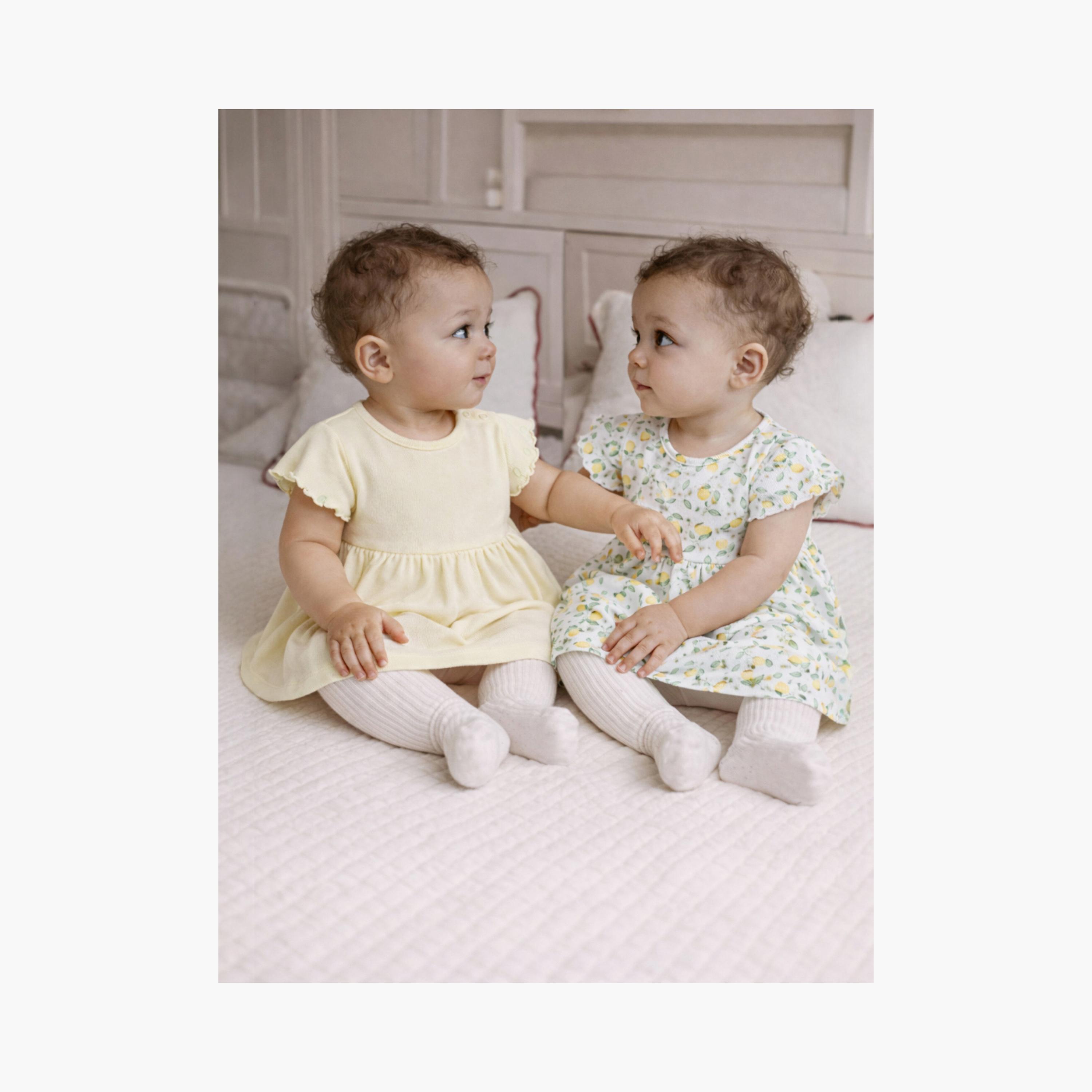 Victor and Jane 2-Piece Daisy Floral & Cream Striped Dress Set-girls-clothing-dressesandjumpsuits-image-4