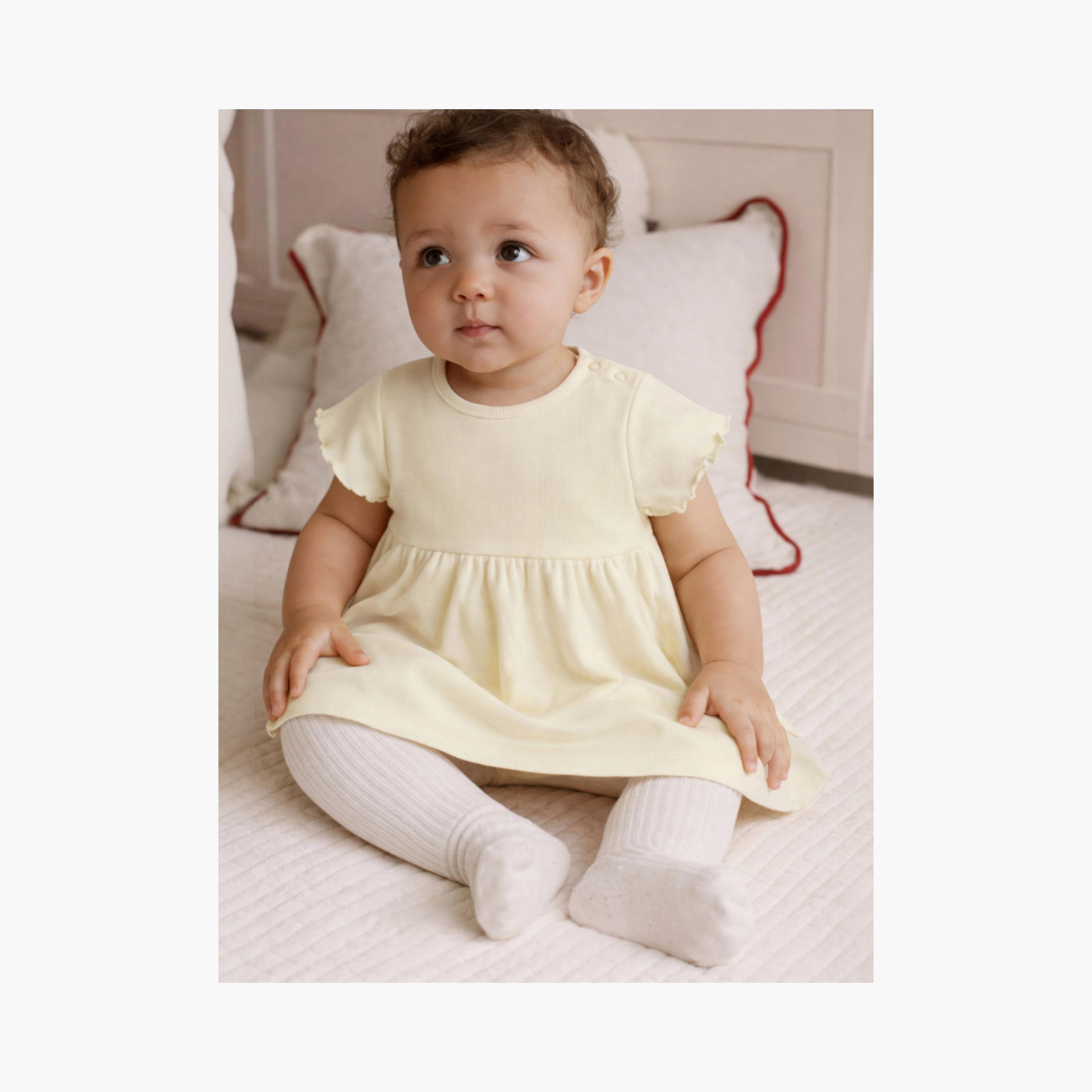 Victor and Jane 2-Piece Daisy Floral & Cream Striped Dress Set-girls-clothing-dressesandjumpsuits-image-5