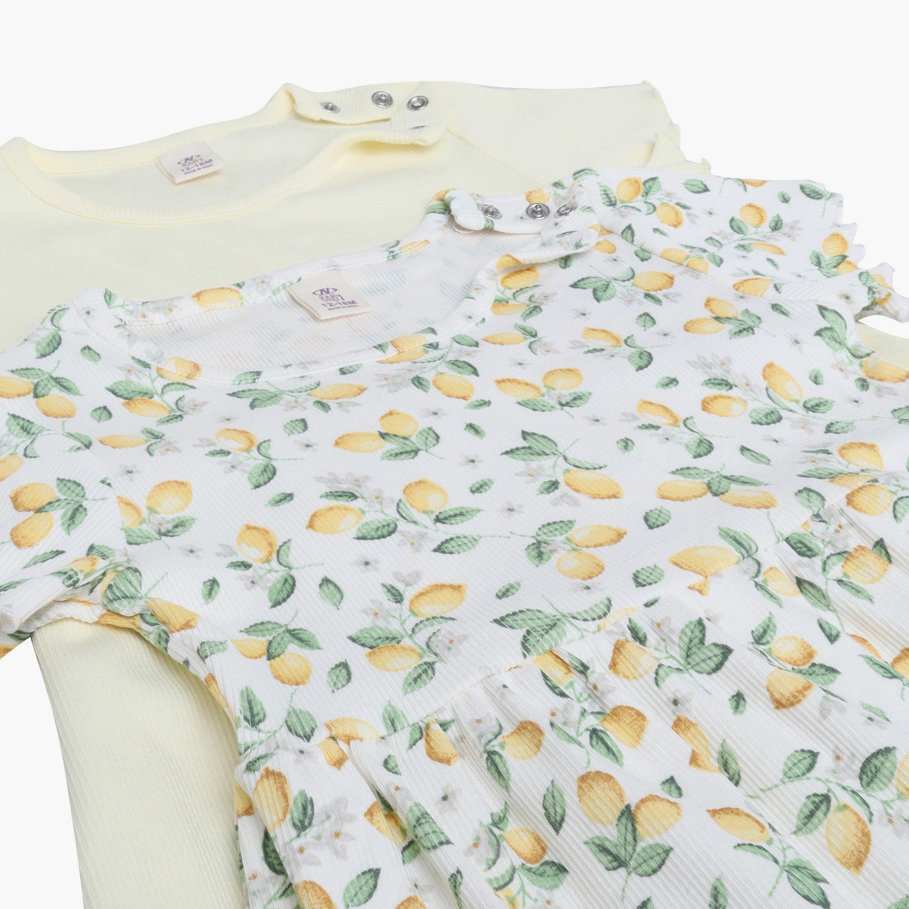 Victor and Jane 2-Piece Daisy Floral & Cream Striped Dress Set-girls-clothing-dressesandjumpsuits-image-7