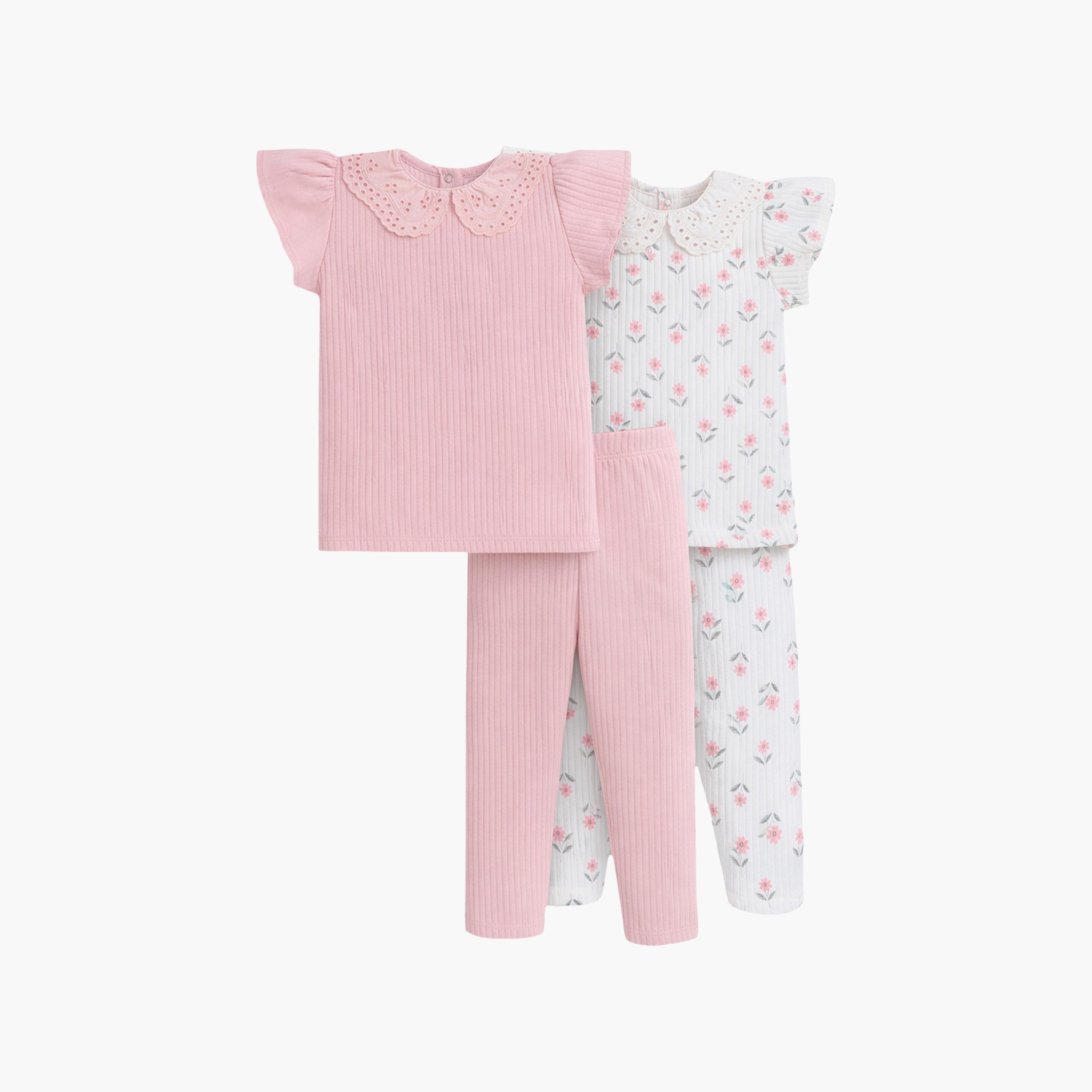 Victor and Jane 2-Piece Printed Short Sleeves T-Shirt with 2-Piece Leggings Set-baby-girls-clothing-setsandcoords-image-1