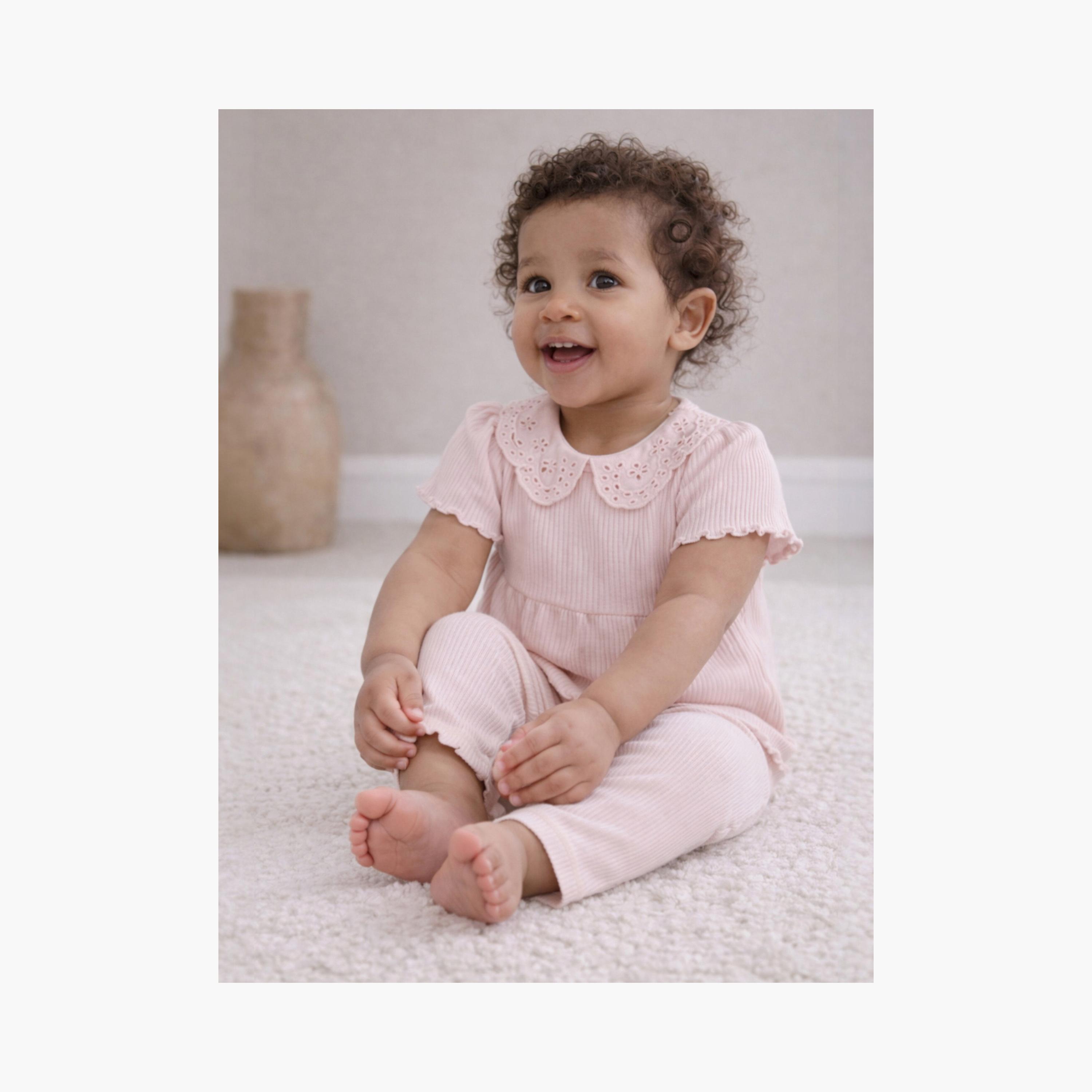 Victor and Jane 2-Piece Printed Short Sleeves T-Shirt with 2-Piece Leggings Set-baby-girls-clothing-setsandcoords-image-4