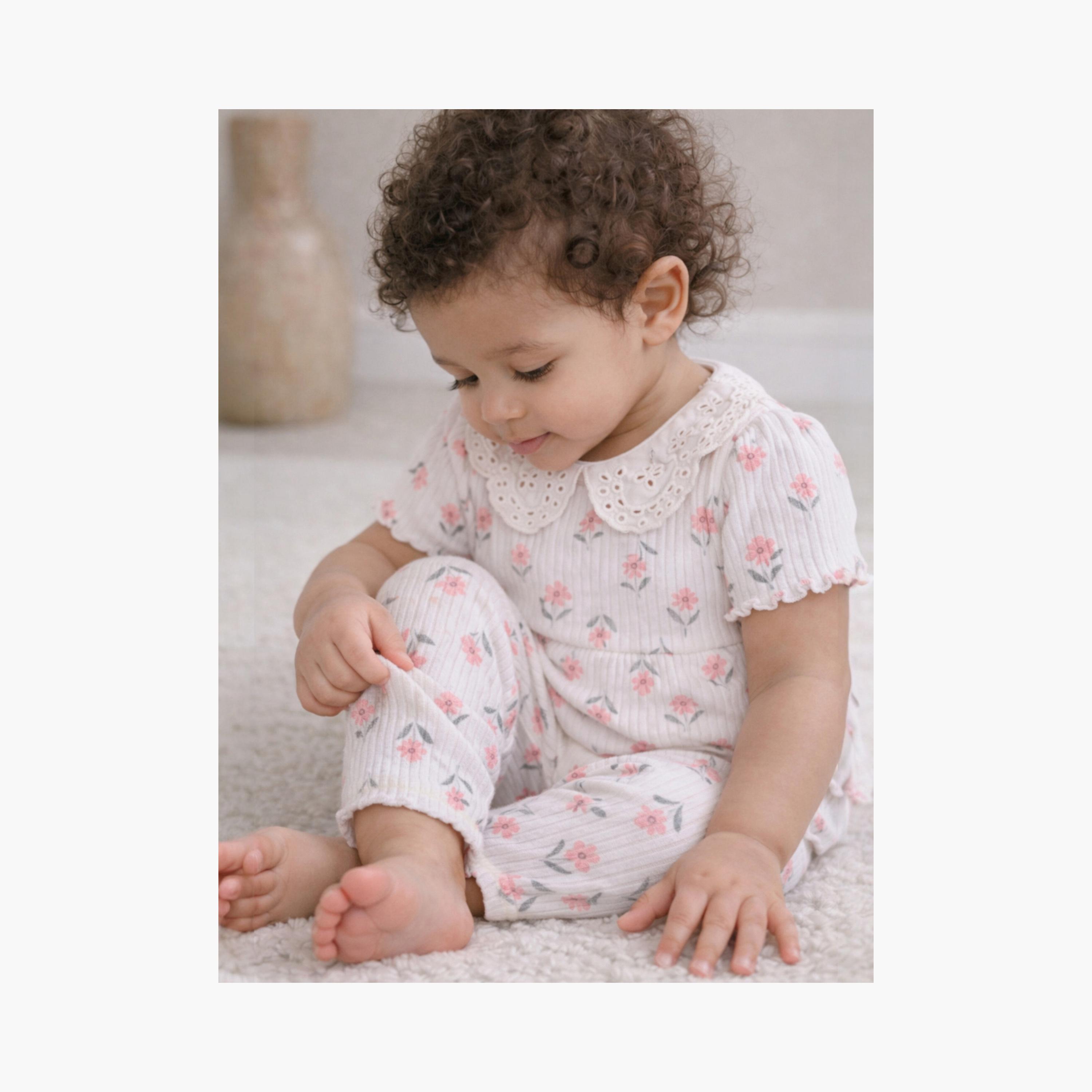 Victor and Jane 2-Piece Printed Short Sleeves T-Shirt with 2-Piece Leggings Set-baby-girls-clothing-setsandcoords-image-6