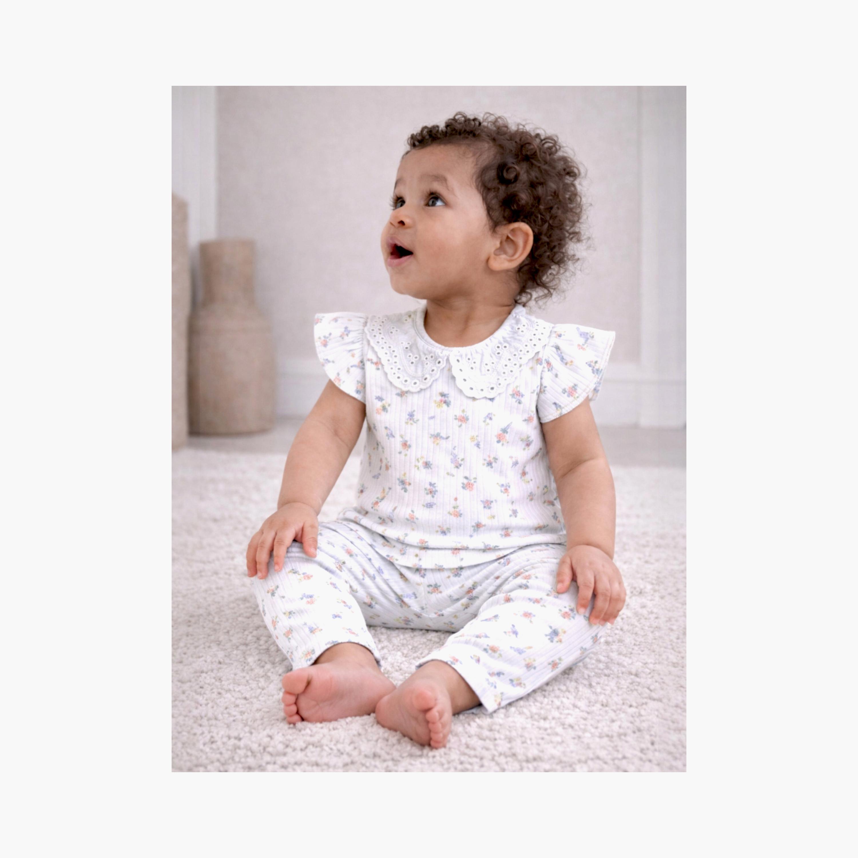 Victor and Jane 4-Piece Short Sleeves Floral Printed T-Shirts & Leggings Set-baby-girls-clothing-setsandcoords-image-6