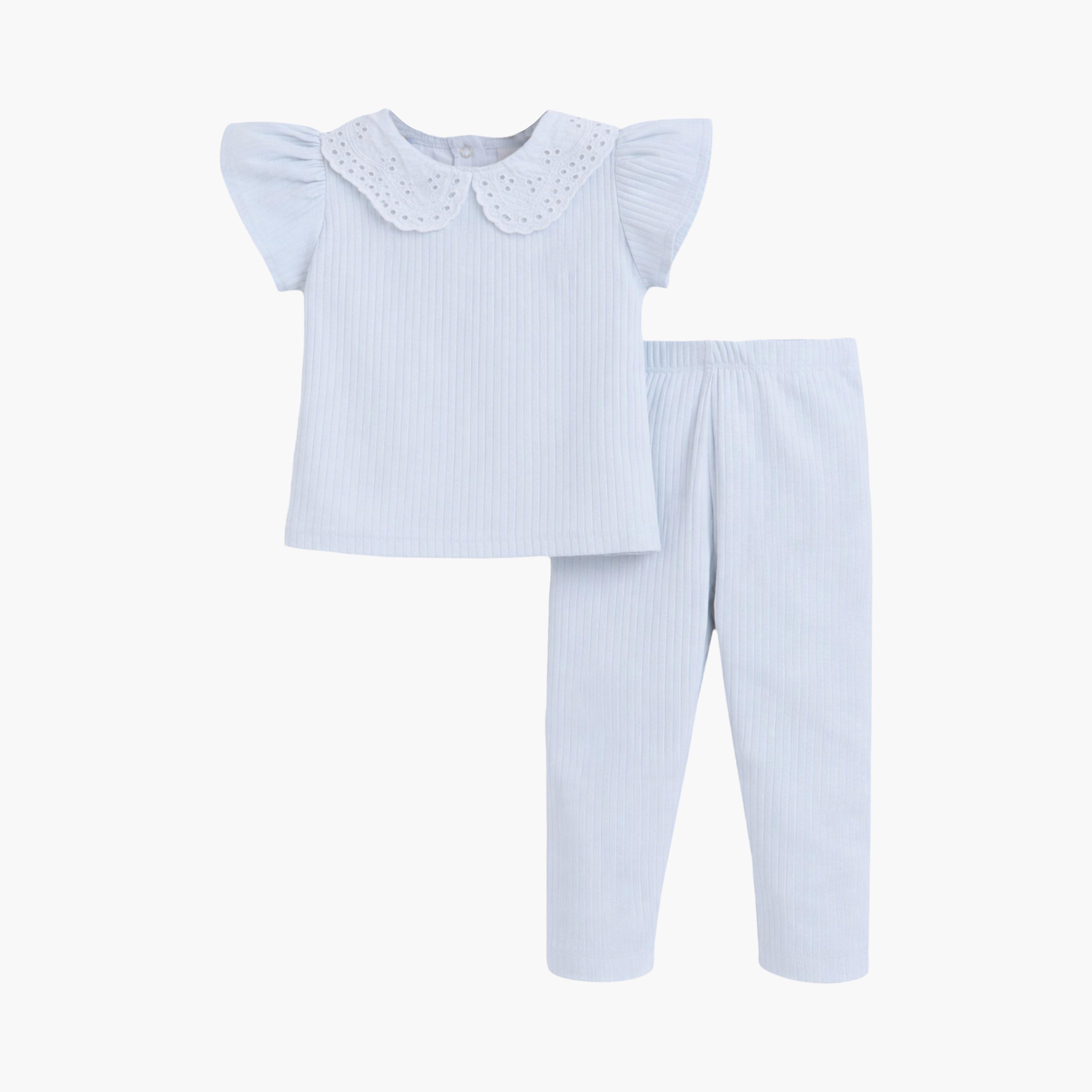 Victor and Jane 4-Piece Short Sleeves Floral Printed T-Shirts & Leggings Set-baby-girls-clothing-setsandcoords-image-3
