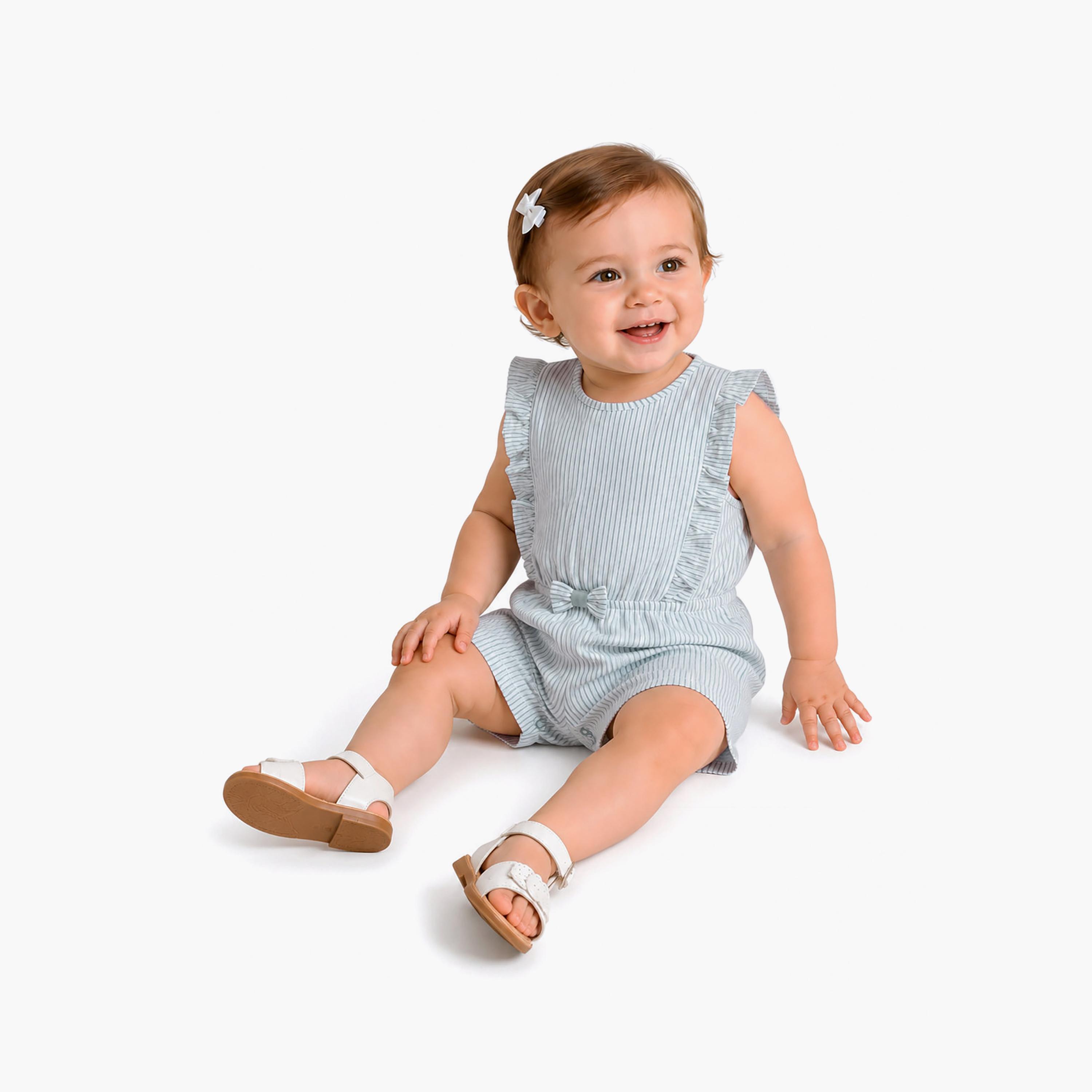 Victor and Jane Ruffle Sleeve Stripe Playsuit with Bow-baby-girls-clothing-dressesandjumpsuits-image-2