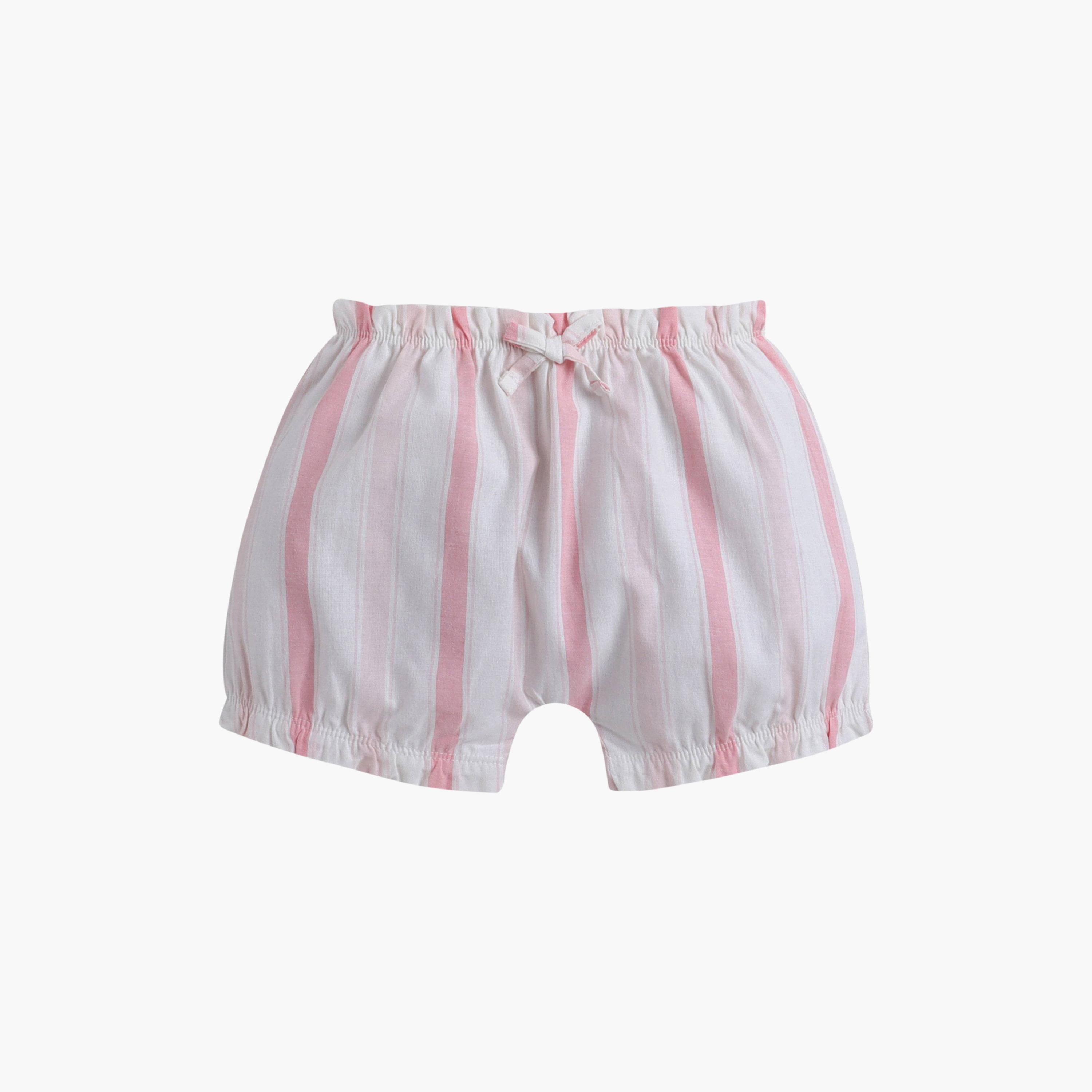 طقم توب بطبعة زهور بدون أكمام وشورت مخطط من فيكتور آند جين-baby-girls-clothing-setsandcoords-image-6