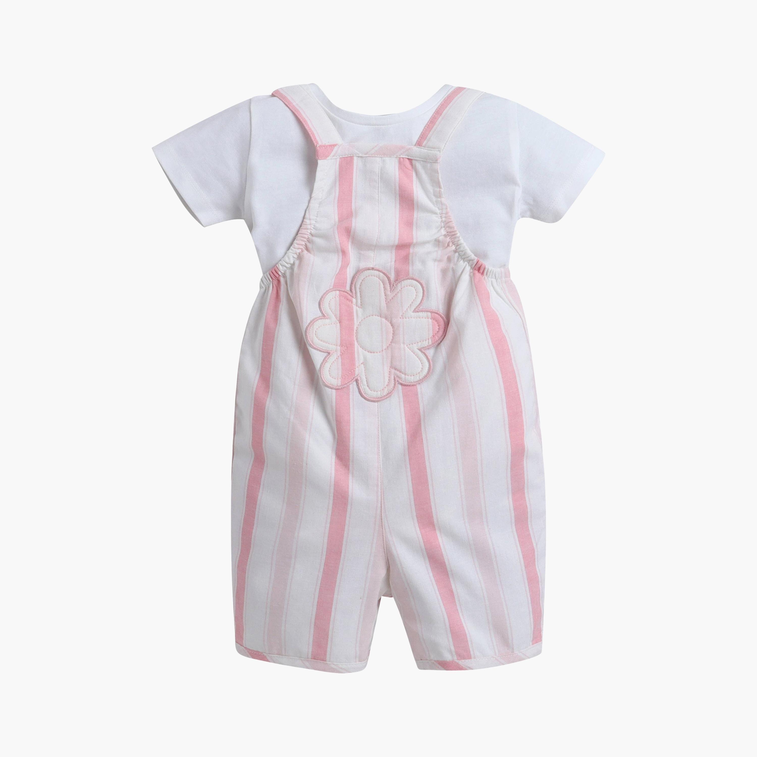 Victor and Jane Sleeveless Striped Dungaree & Bodysuit Set-baby-girls-clothing-setsandcoords-image-3