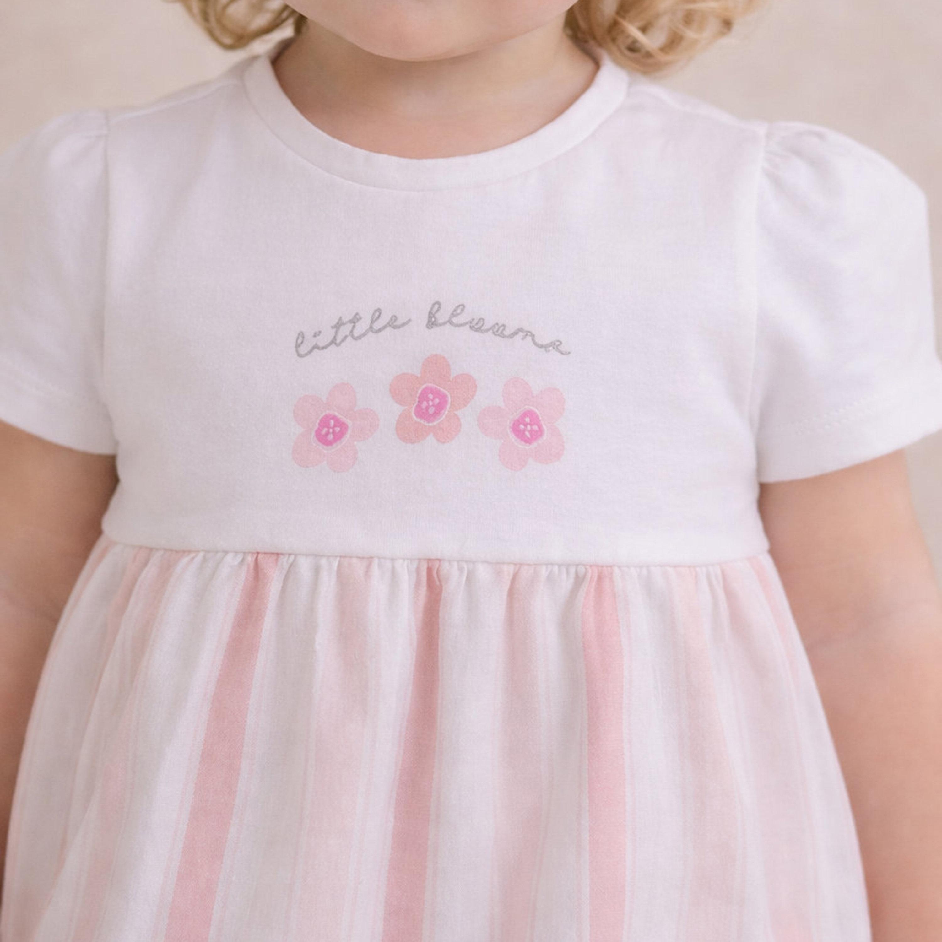 Victor and Jane Short Sleeves Yoke Bubble Romper-baby-girls-clothing-rompers-image-3