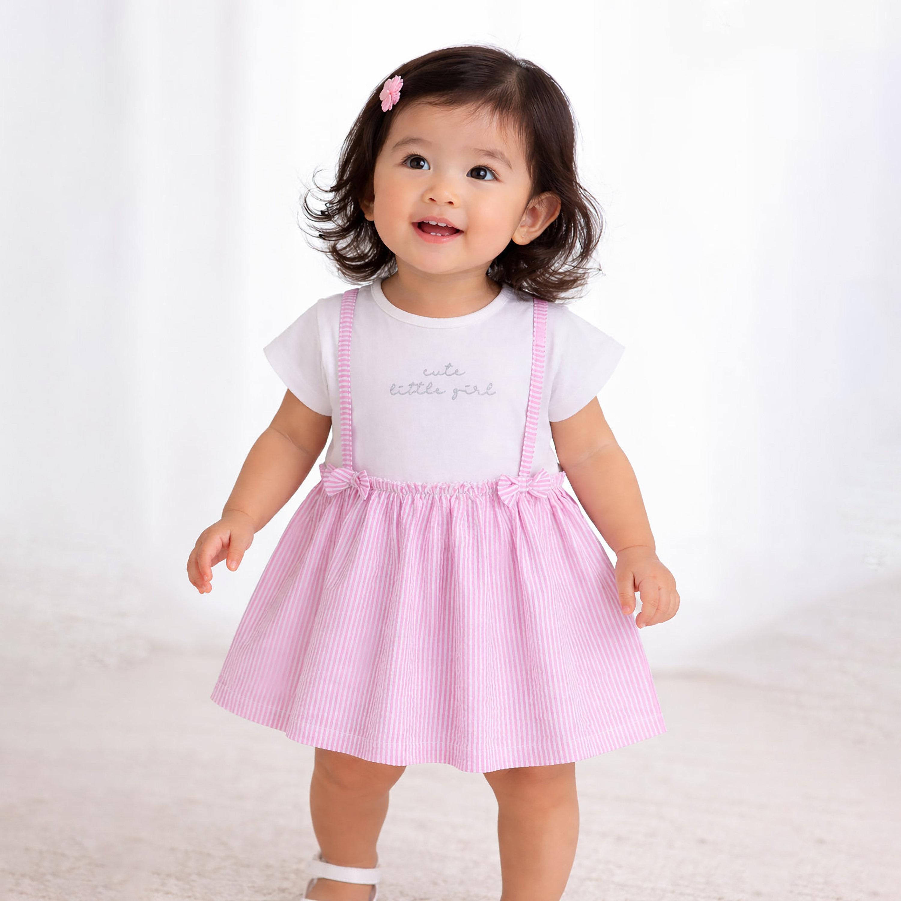 Victor and Jane Short Sleeves Stripped Dress-baby-girls-clothing-dressesandjumpsuits-image-1