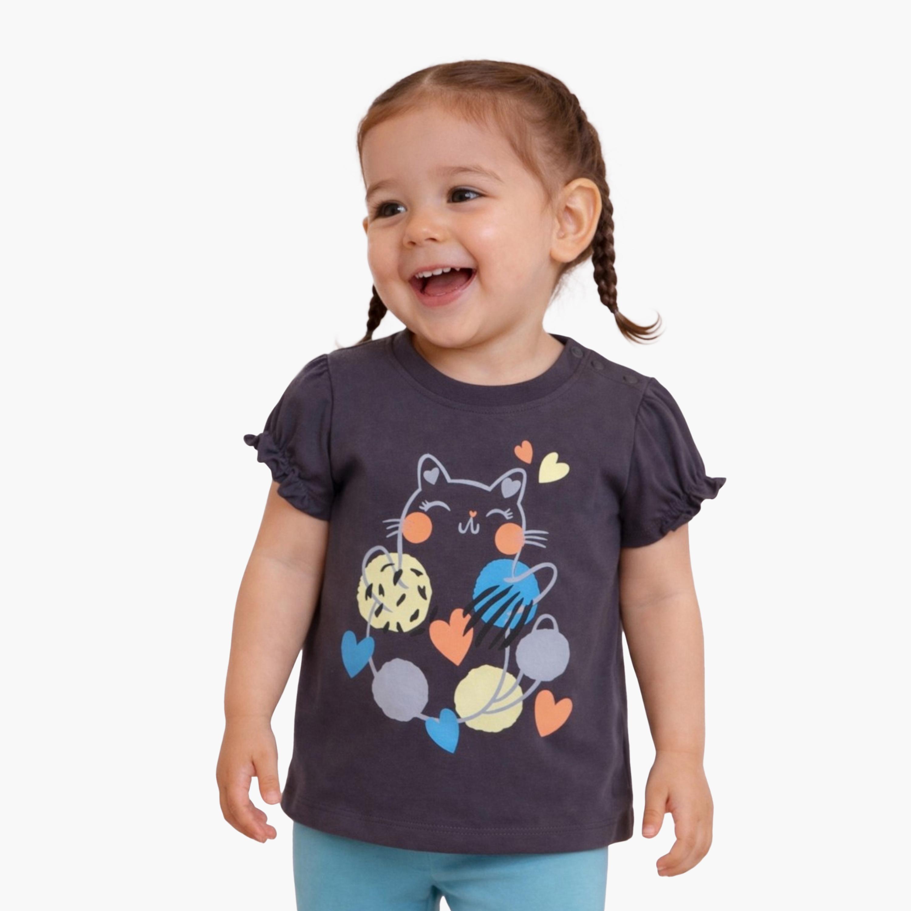Victor and Jane 4-Piece Printed T-Shirt & Leggings Set-baby-girls-clothing-setsandcoords-image-5