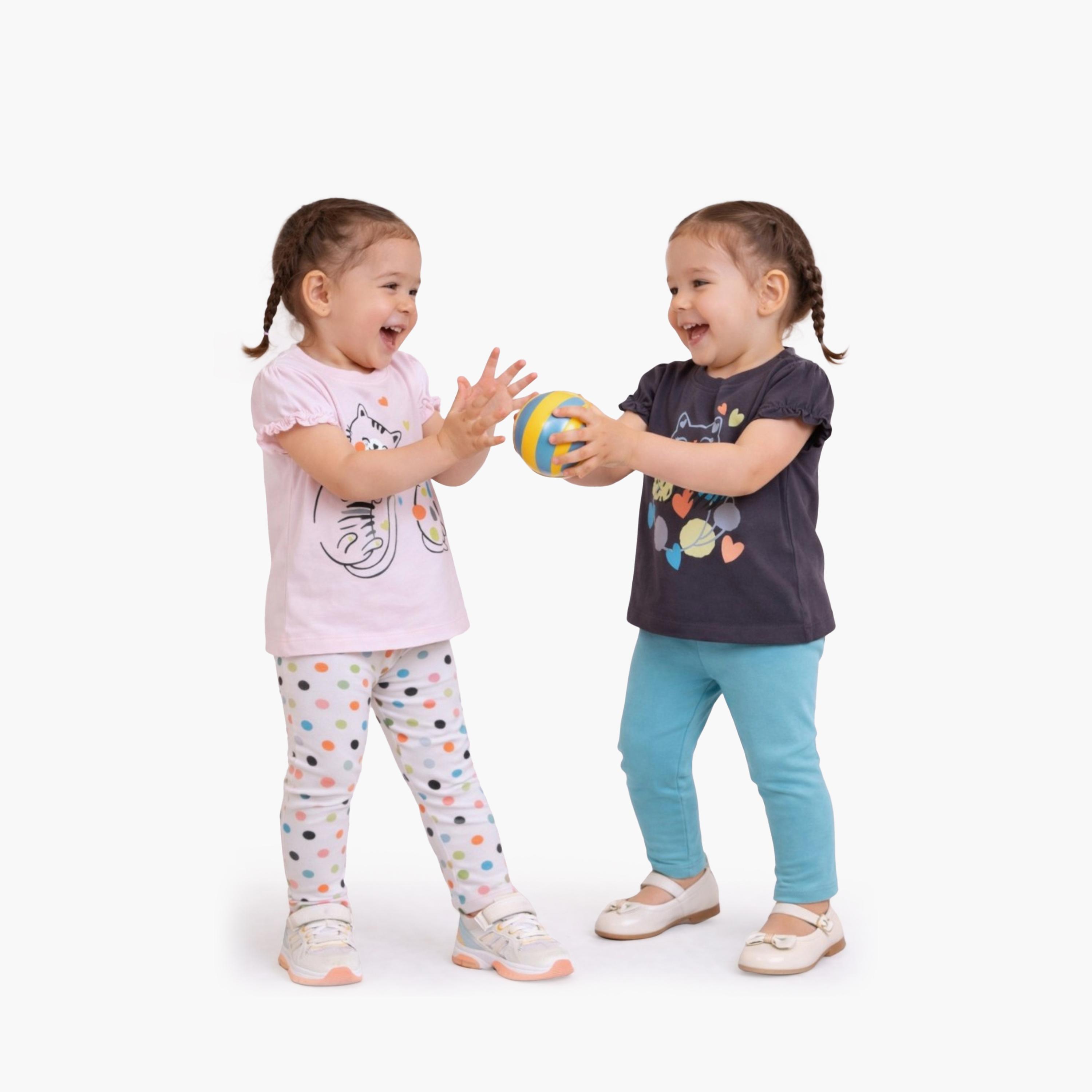 Victor and Jane 4-Piece Printed T-Shirt & Leggings Set-baby-girls-clothing-setsandcoords-image-6