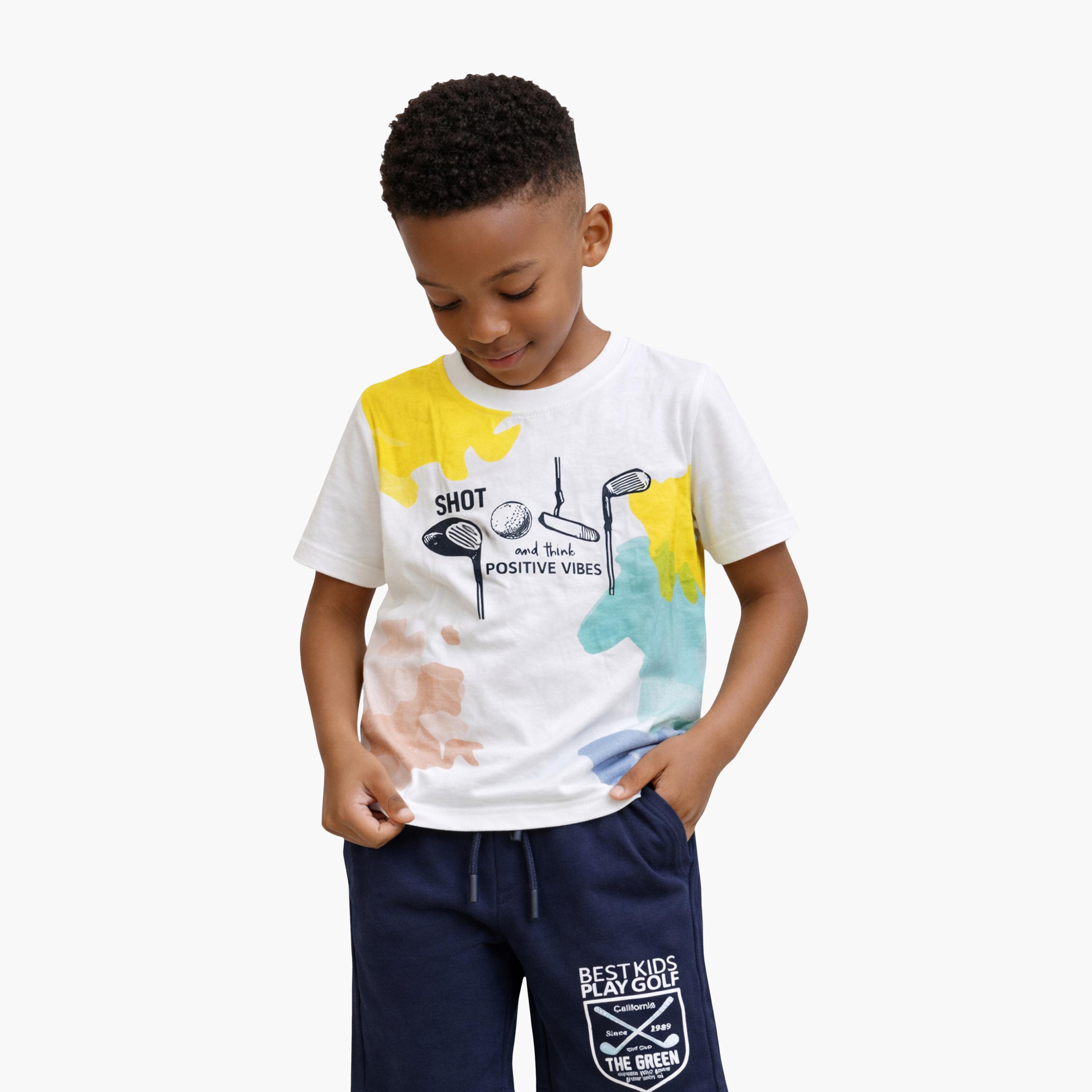 طقم تي شيرت بطبعة مهرجان الركمجة وشورت كحلي من فيكتور آند جين-boys-clothing-setsandcoords-image-3