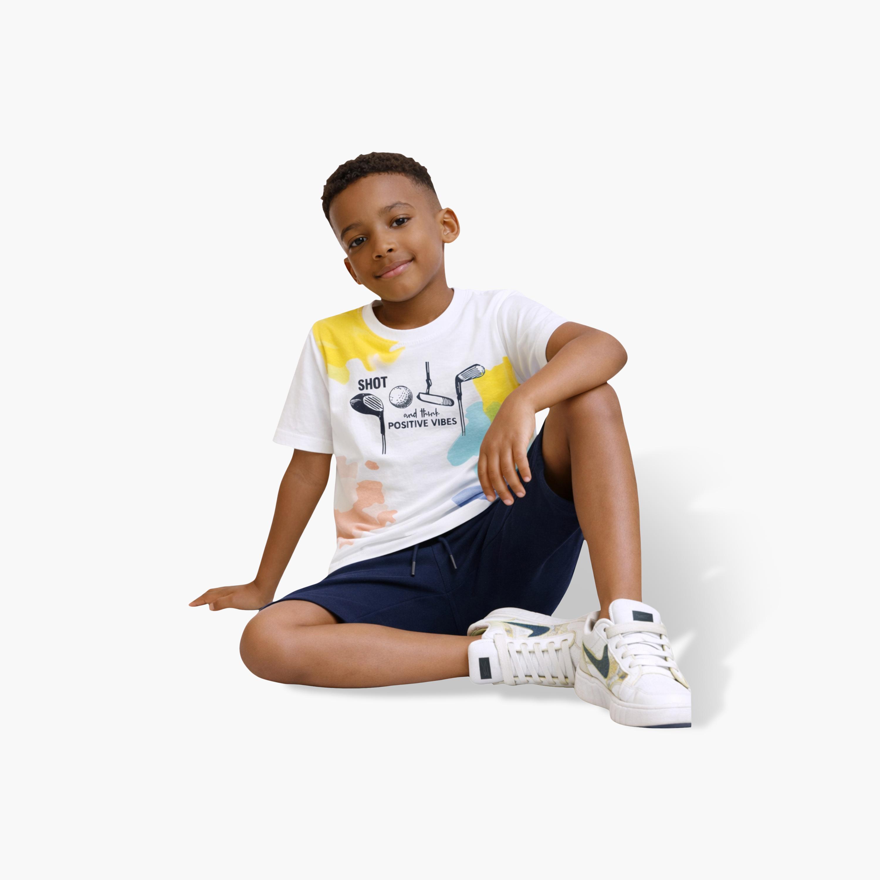 طقم تي شيرت بطبعة مهرجان الركمجة وشورت كحلي من فيكتور آند جين-boys-clothing-setsandcoords-image-4