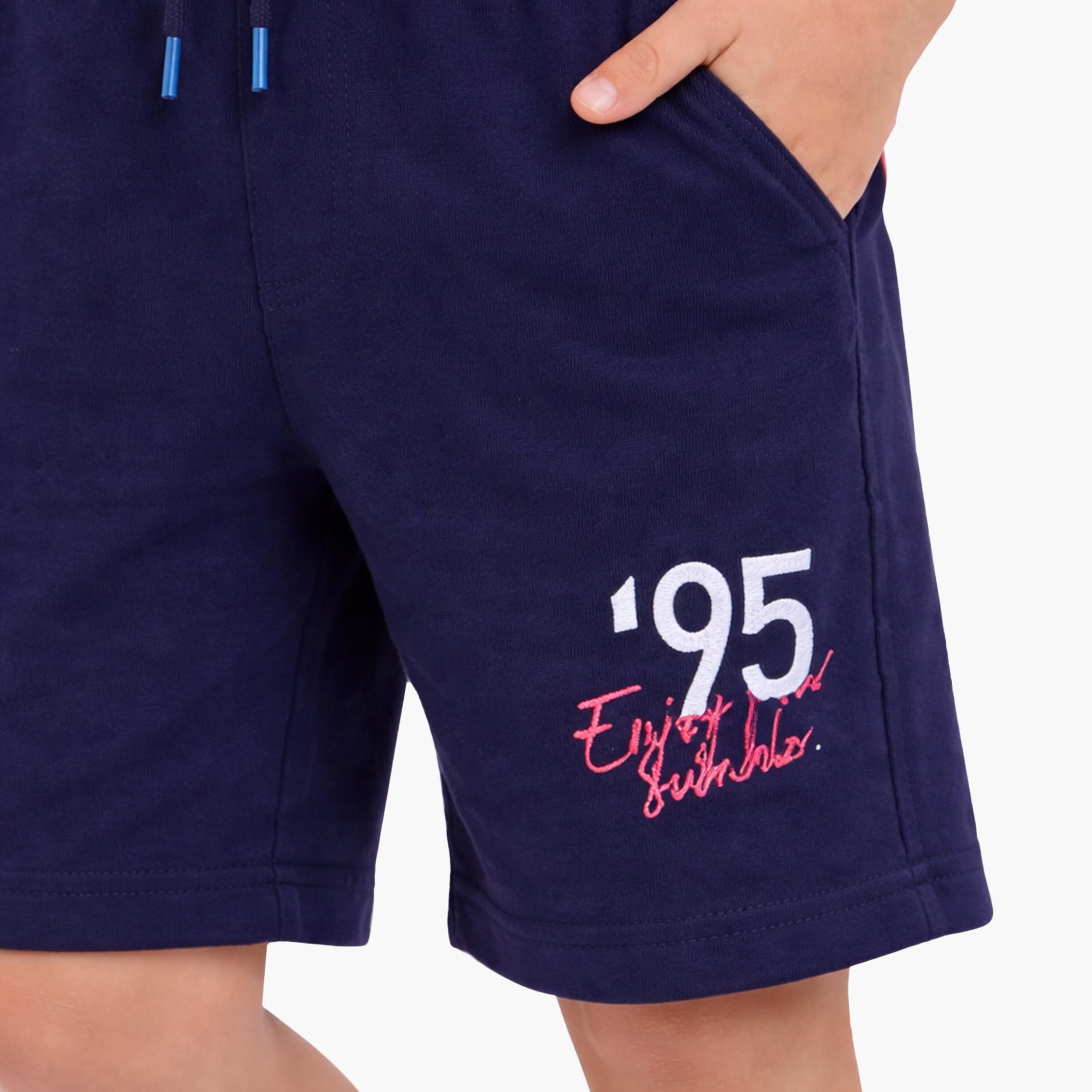 Victor and Jane Half Sleeves Surf Essentials Printed T-Shirt & Shorts Set-boys-clothing-setsandcoords-image-4