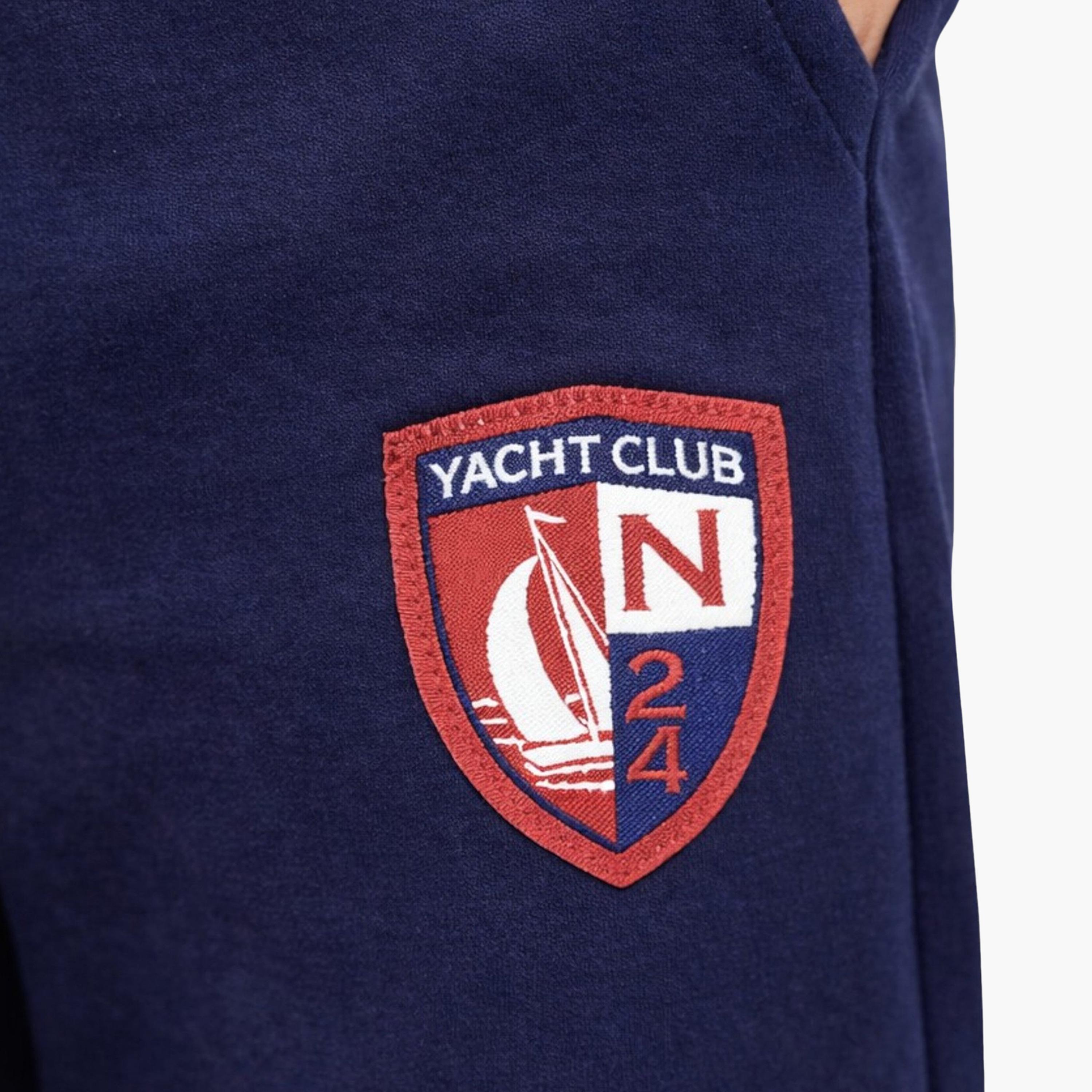طقم تي شيرت "Saint Tropez" وبنطلون رياضي (جوغر) تيري كحلي من فيكتور آند جين-boys-clothing-setsandcoords-image-4