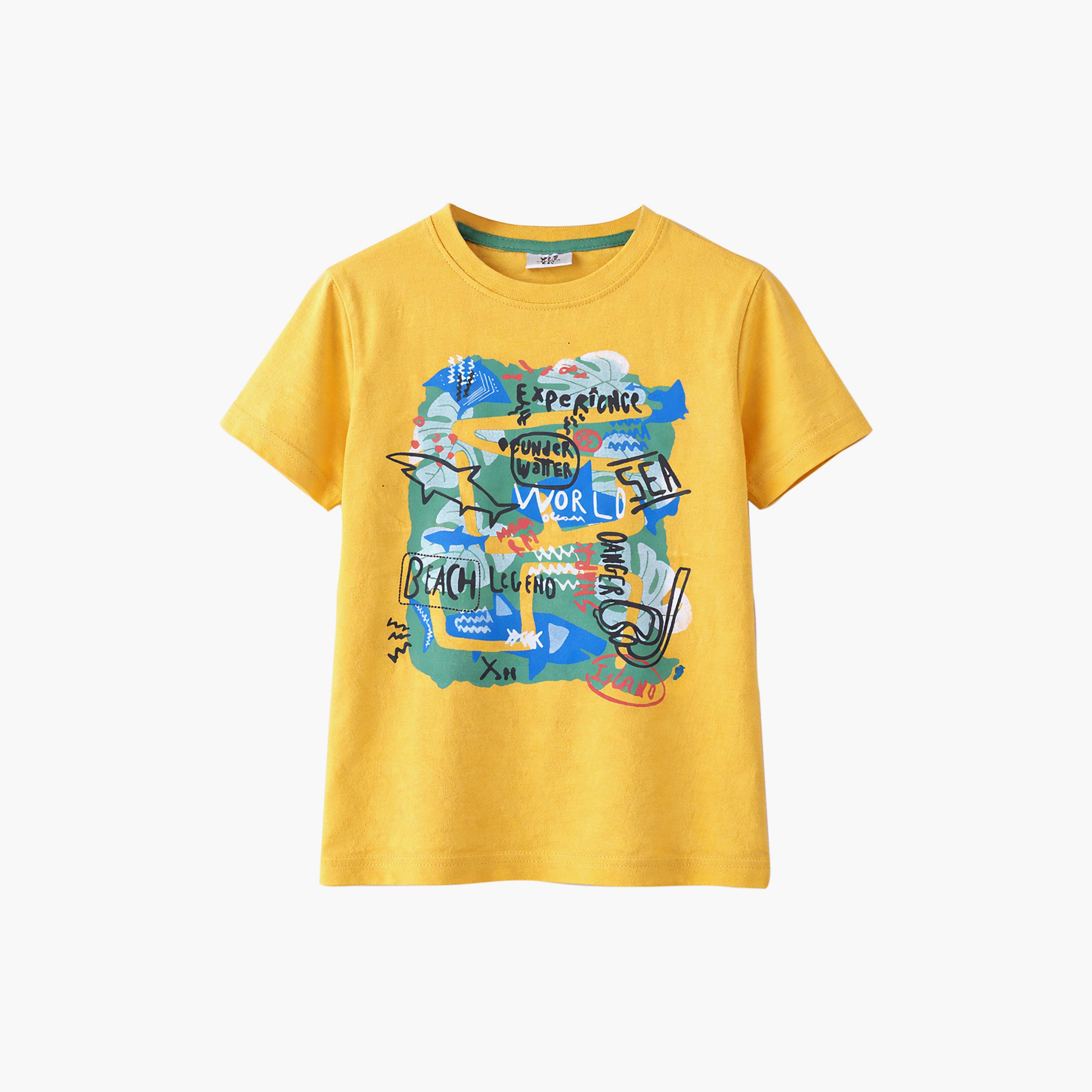طقم مكون من تيشيرت مطبوع وشورت قطعتين من فيكتور آند جين-boys-clothing-setsandcoords-image-2
