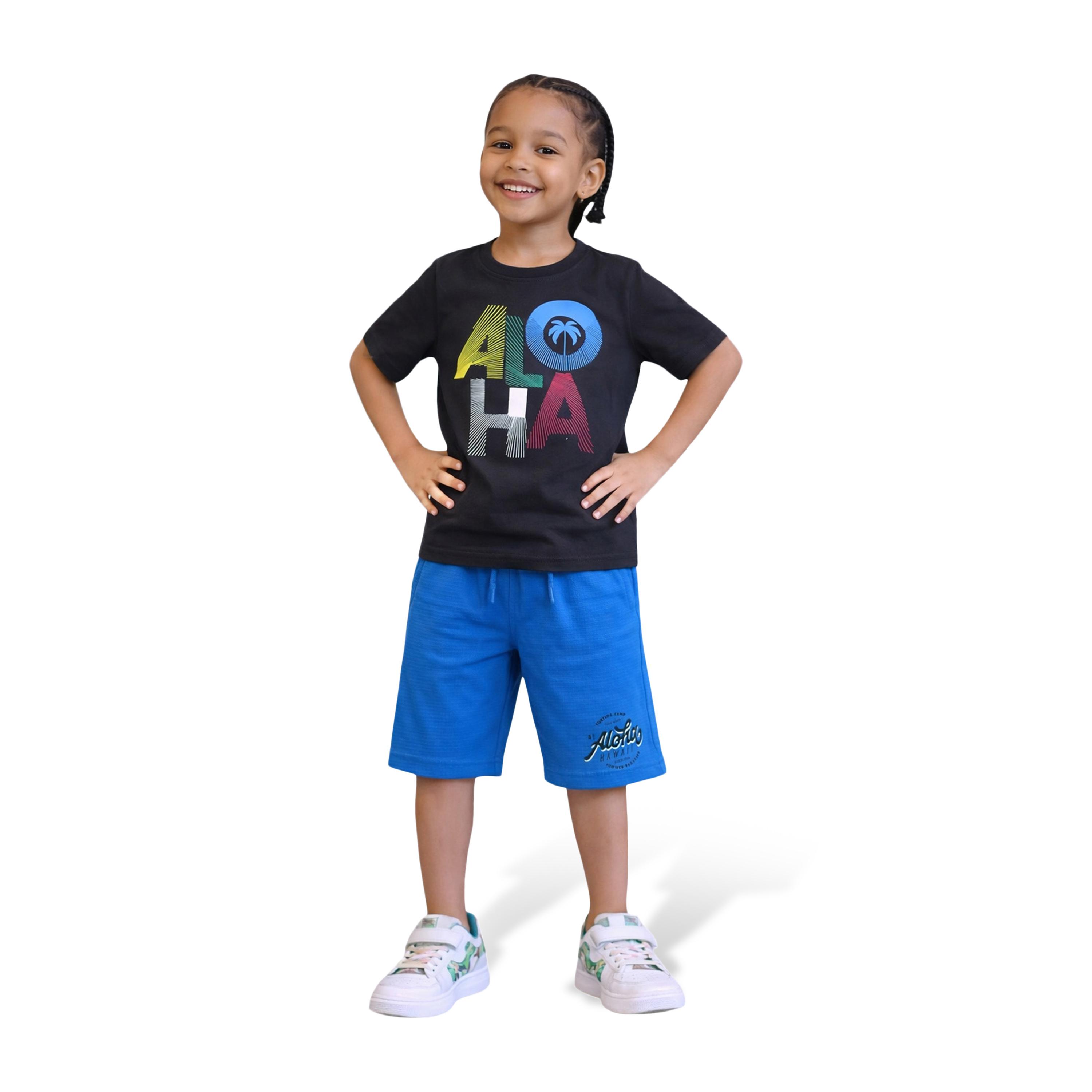 طقم مكون من تيشيرت بطبعة "ألوها" وشورت قطعتين من فيكتور آند جين-boys-clothing-setsandcoords-image-1