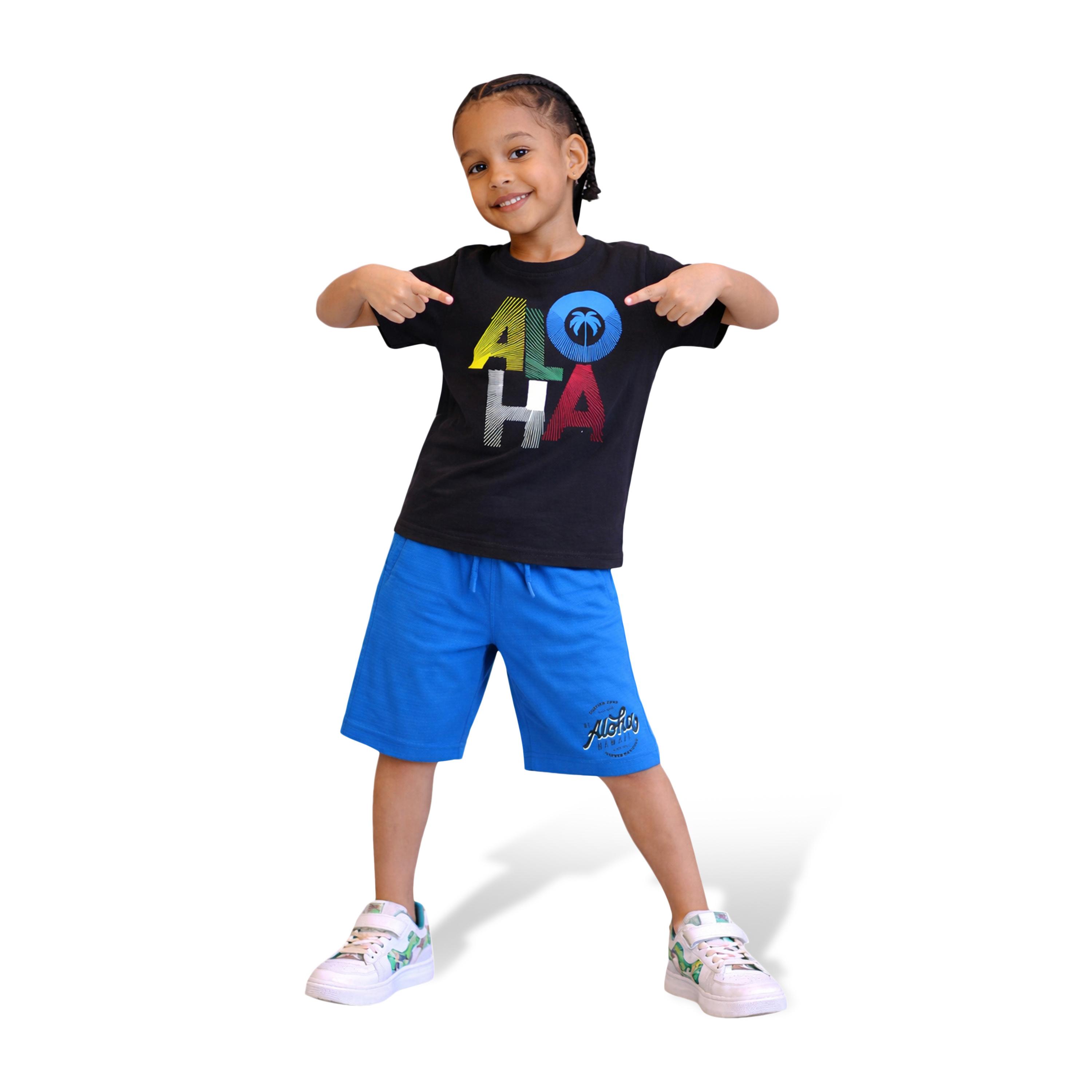 طقم مكون من تيشيرت بطبعة "ألوها" وشورت قطعتين من فيكتور آند جين-boys-clothing-setsandcoords-image-5
