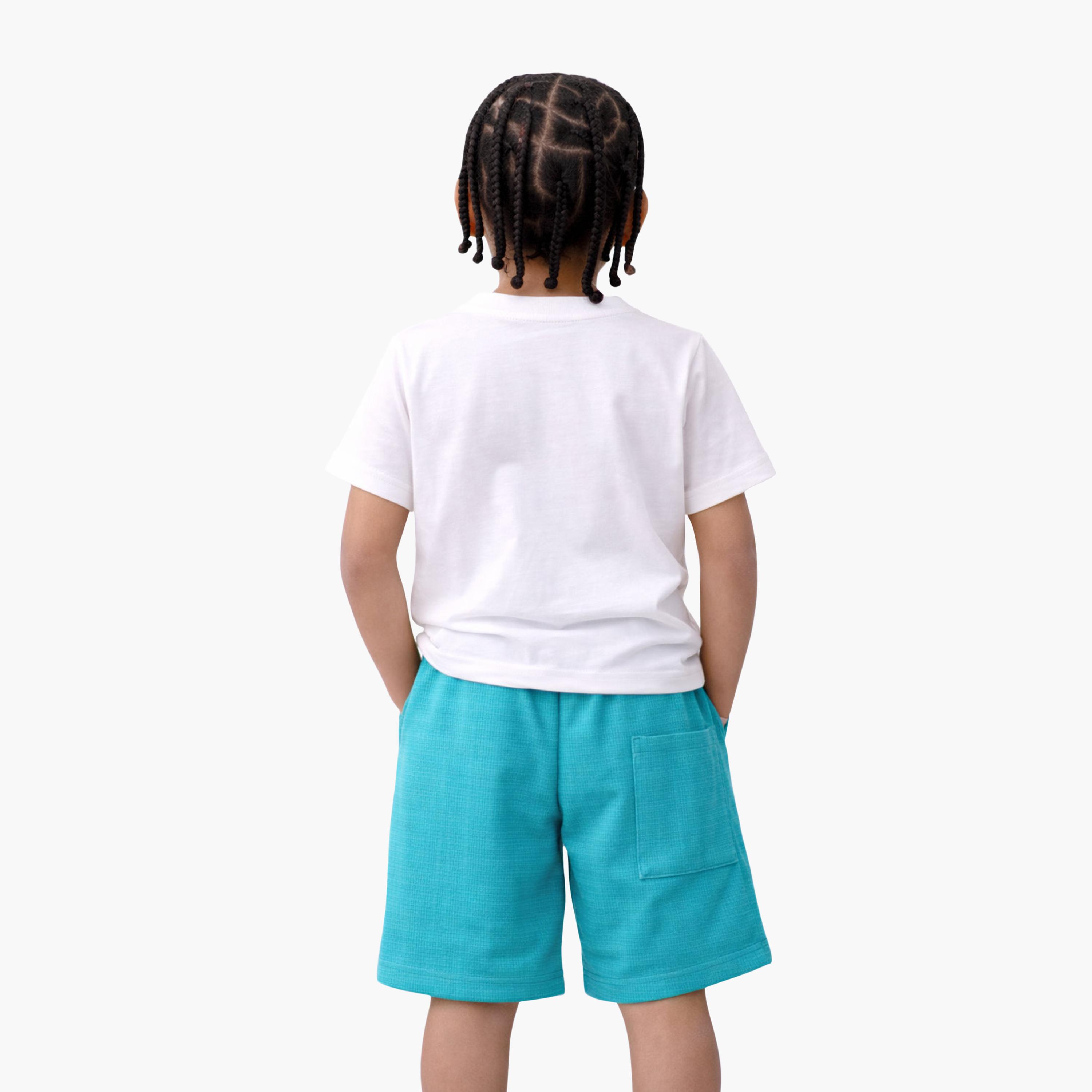 طقم تي شيرت برسومات "Play Happy Game" وشورت بارز الملمس من فيكتور آند جين-boys-clothing-setsandcoords-image-3