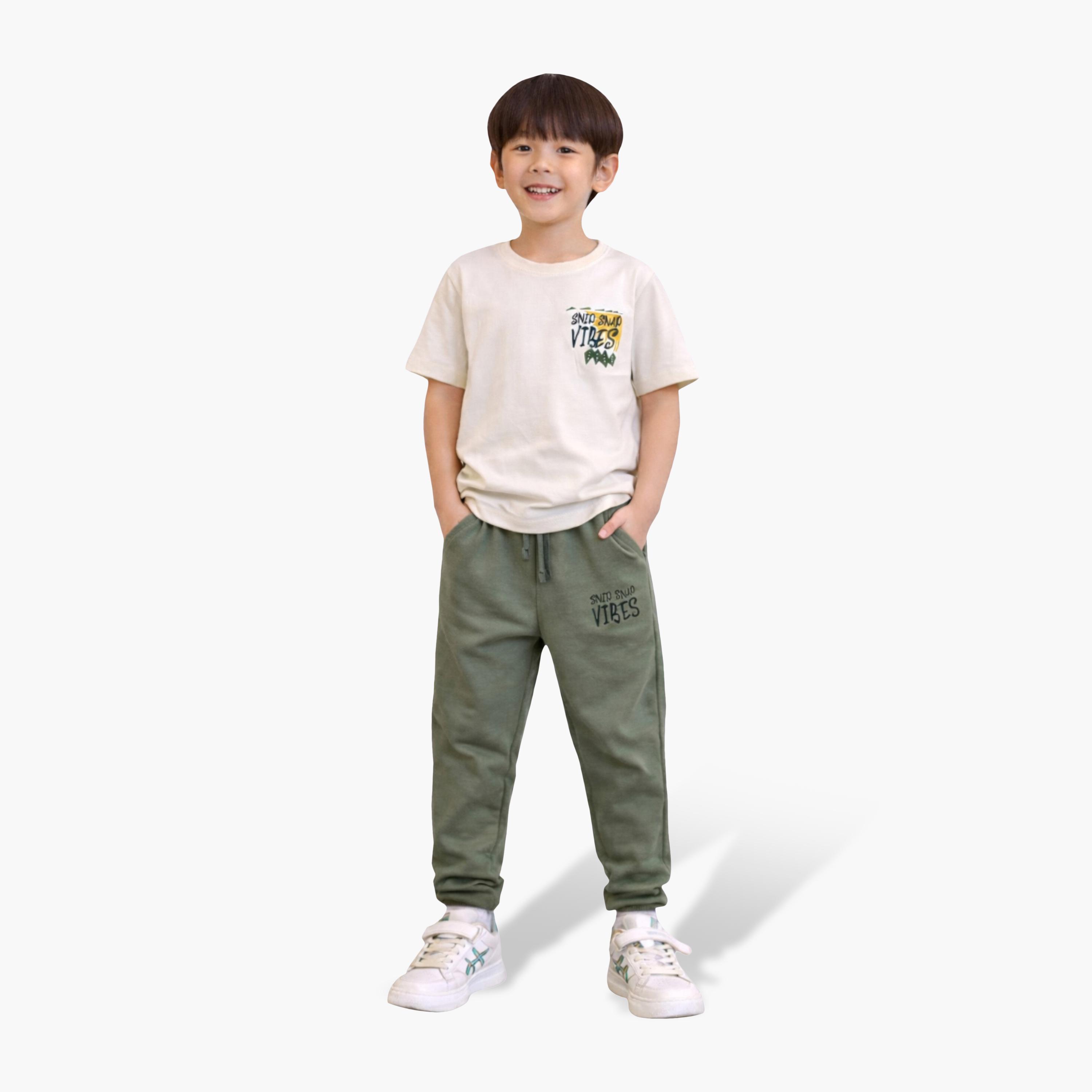 Back Print Graphic T-Shirt & Joggers Set-boys-clothing-setsandcoords-image-1
