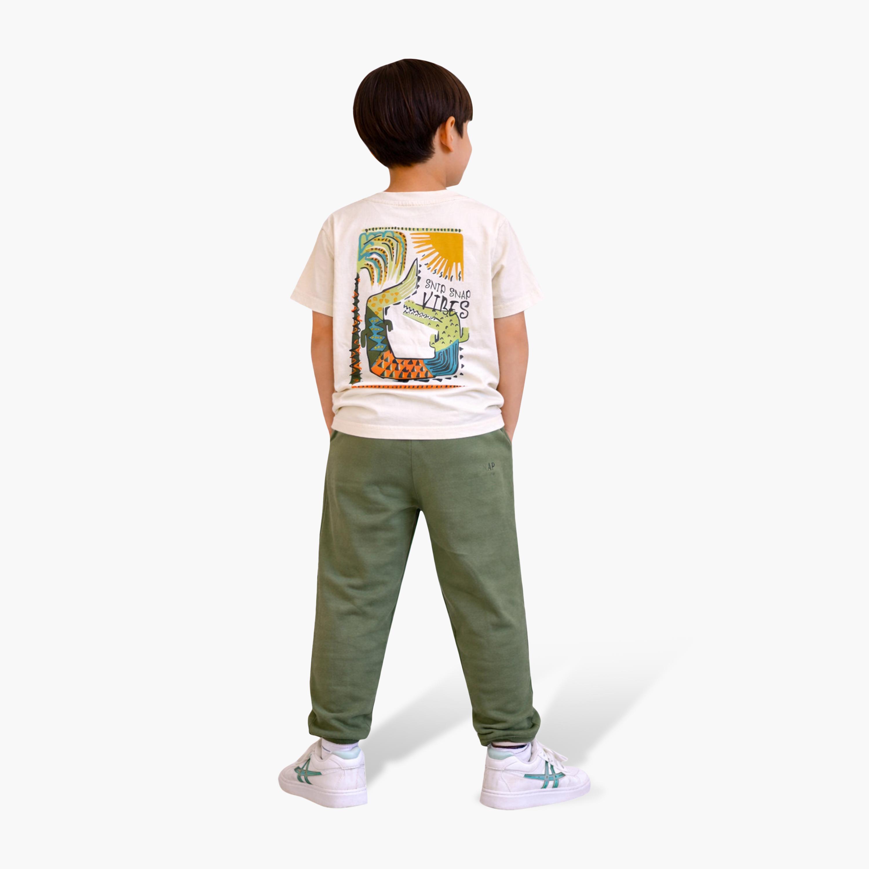 Back Print Graphic T-Shirt & Joggers Set-boys-clothing-setsandcoords-image-2