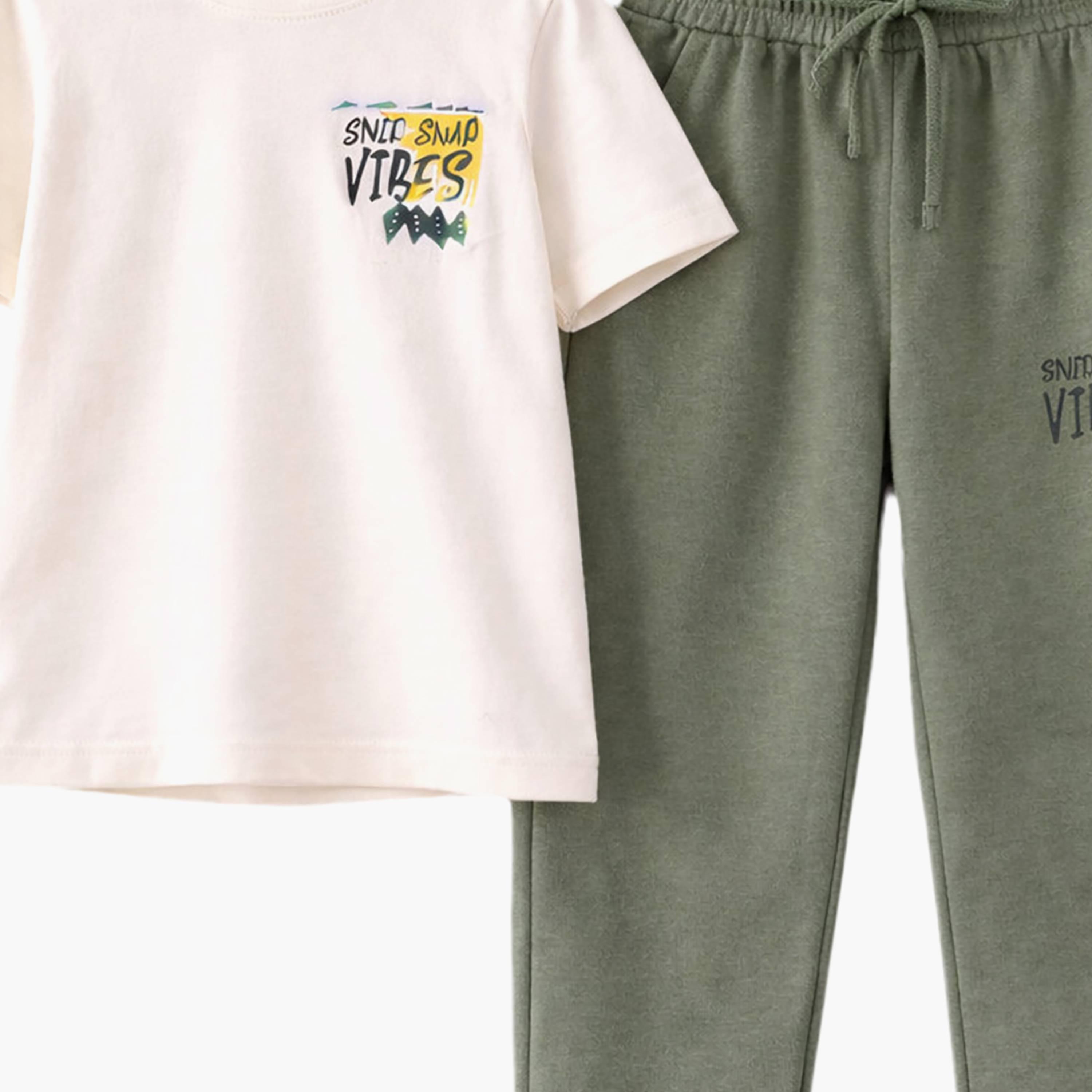 Back Print Graphic T-Shirt & Joggers Set-boys-clothing-setsandcoords-image-3