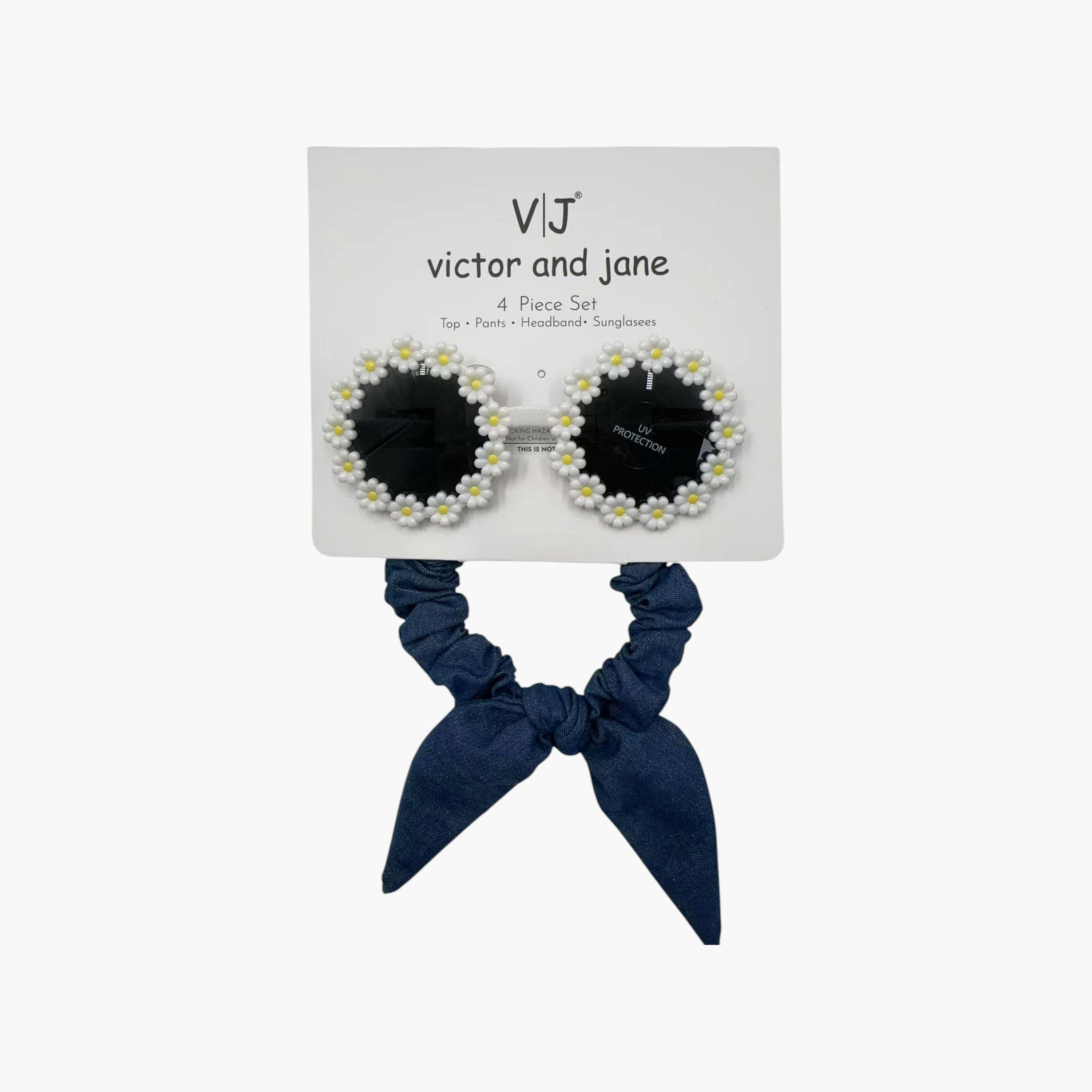 Victor and Jane Denim Look Top & Culotte Pants Set-baby-girls-clothing-setsandcoords-image-4