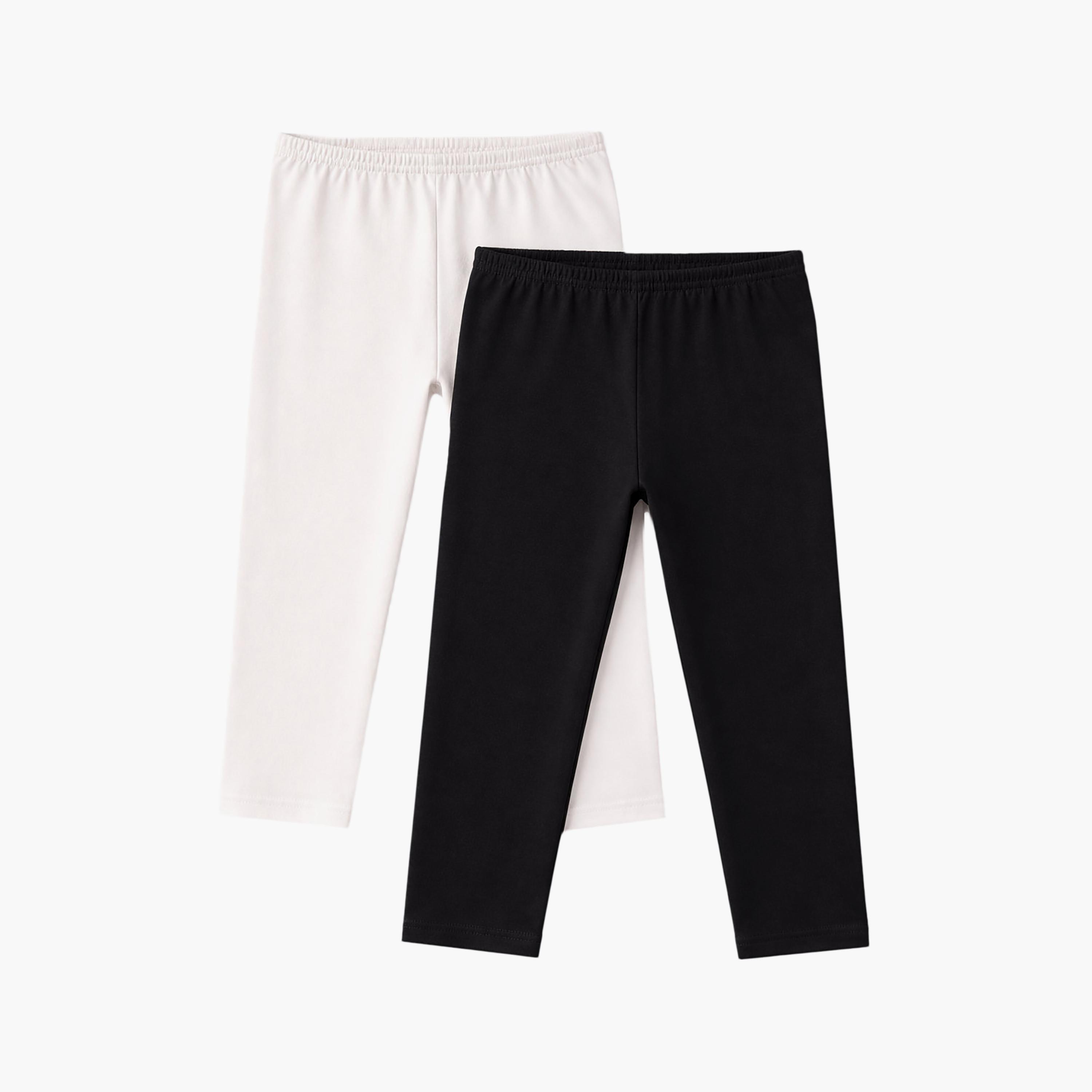 Victor and Jane 2-Piece Basic Stretch Capri Leggings-girls-clothing-bottoms-leggings-image-1