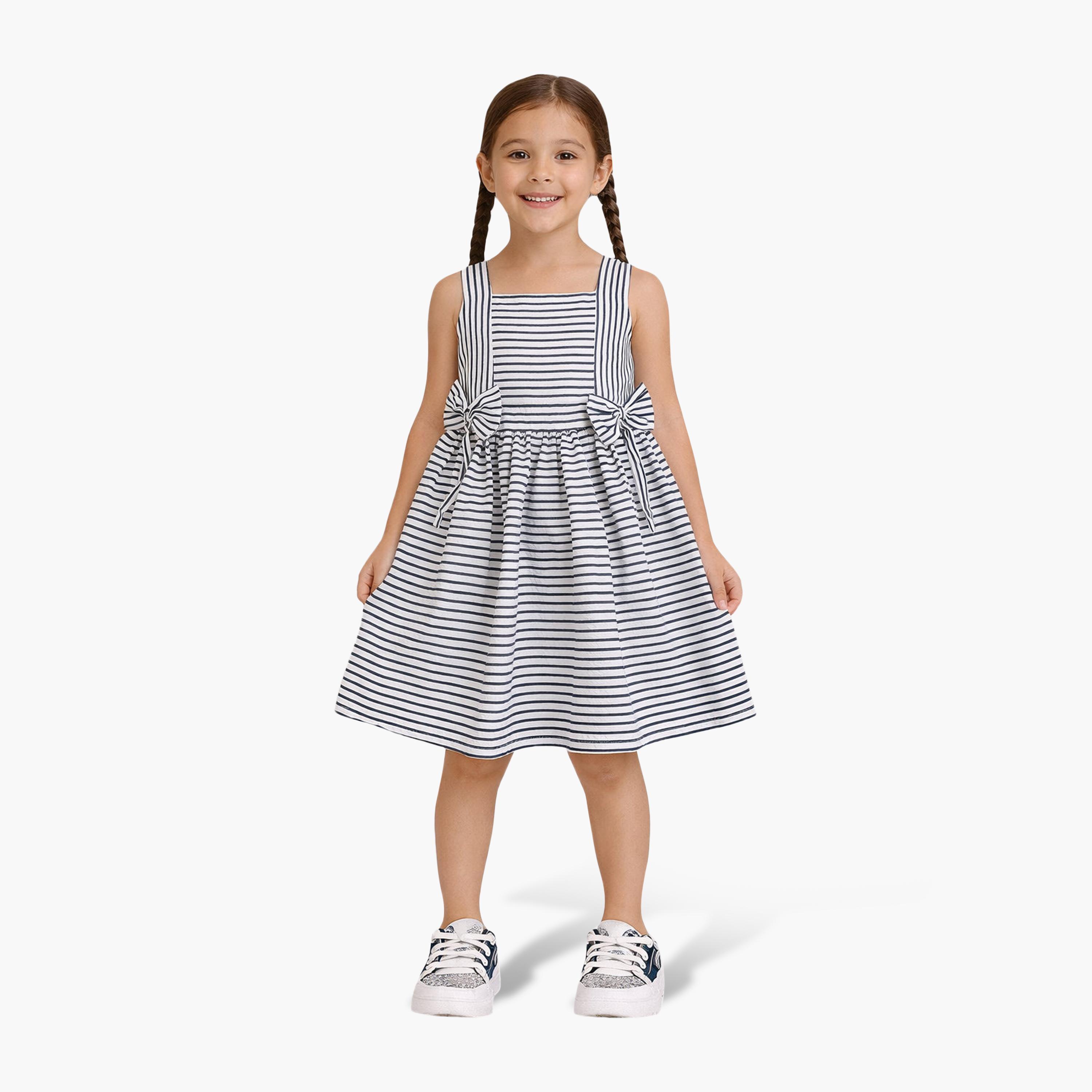 Victor and Jane Bow Detail Sleeveless Dress-girls-clothing-dressesandjumpsuits-image-1