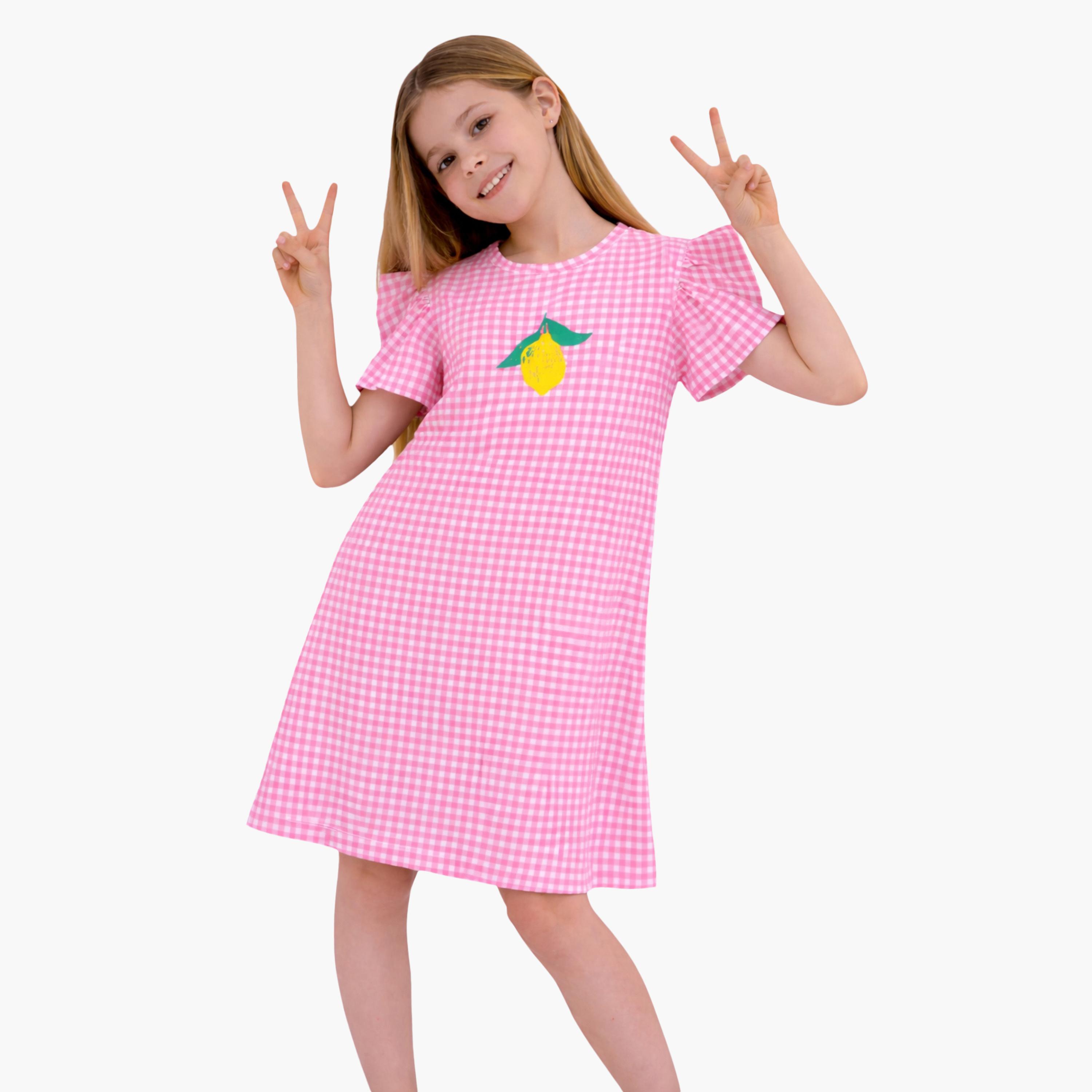 Victor and Jane Pineapple Print Sleep Tee Dress-girls-clothing-dressesandjumpsuits-image-2