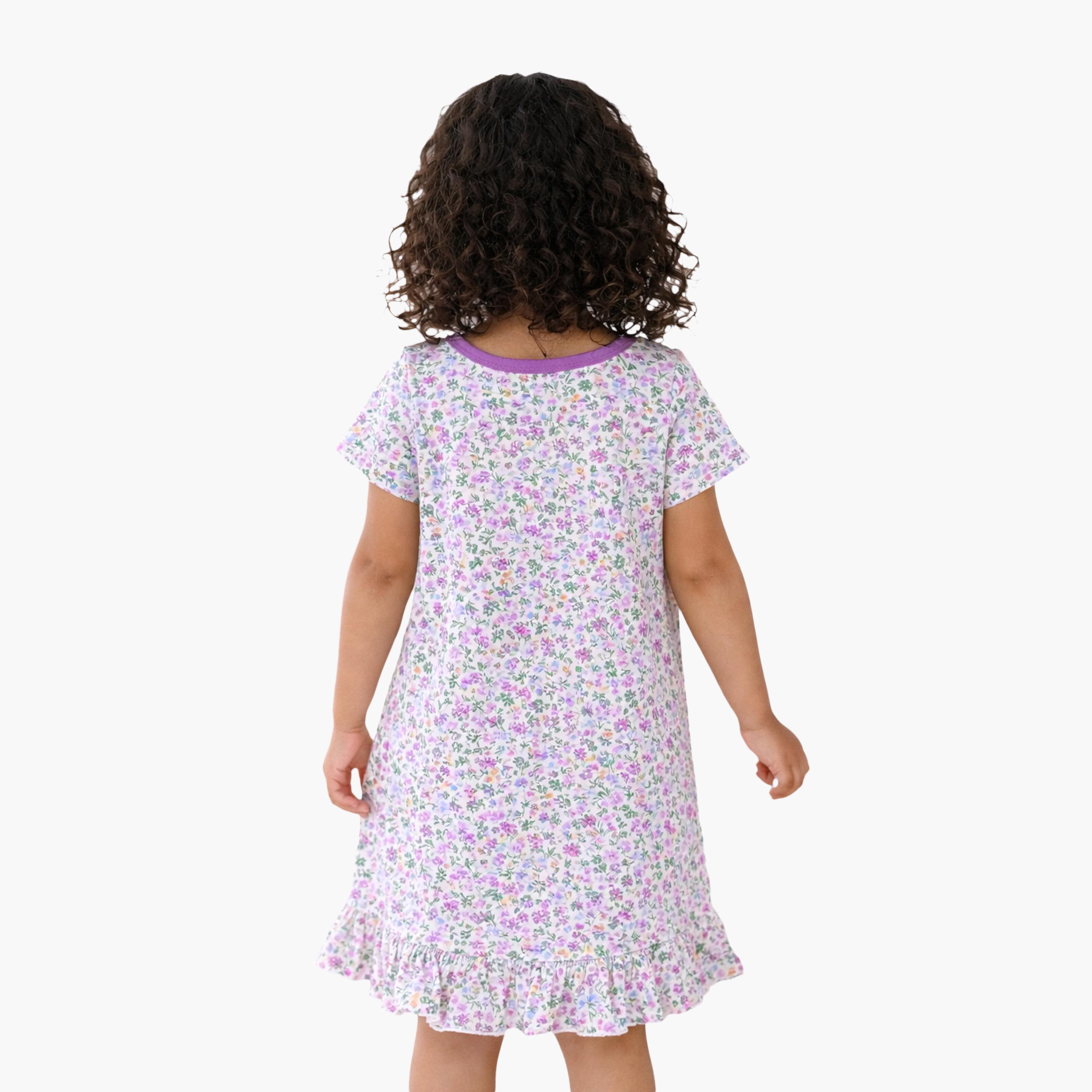 Victor and Jane Floral Print Sleep Tee Dress-girls-clothing-dressesandjumpsuits-image-3