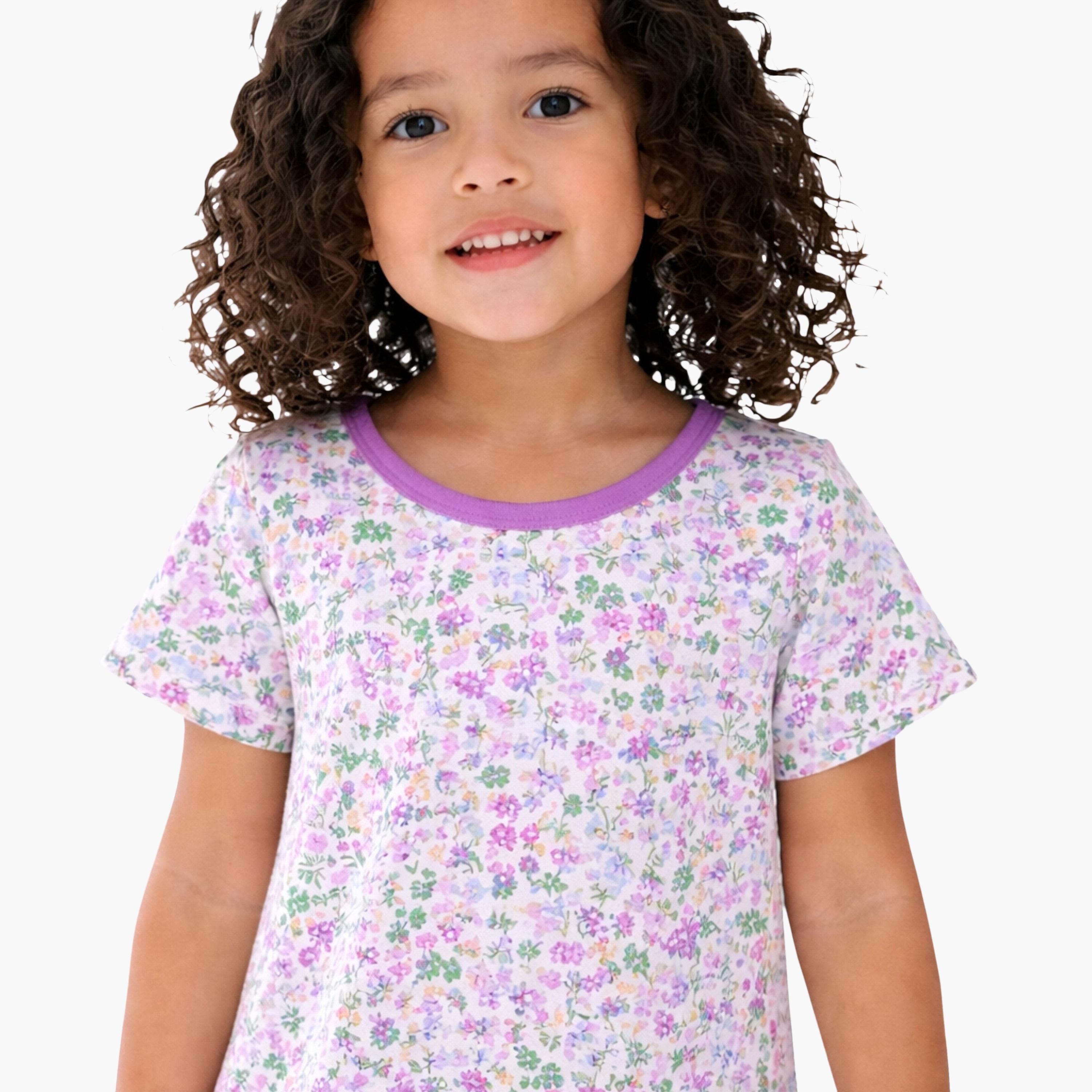 Victor and Jane Floral Print Sleep Tee Dress-girls-clothing-dressesandjumpsuits-image-4