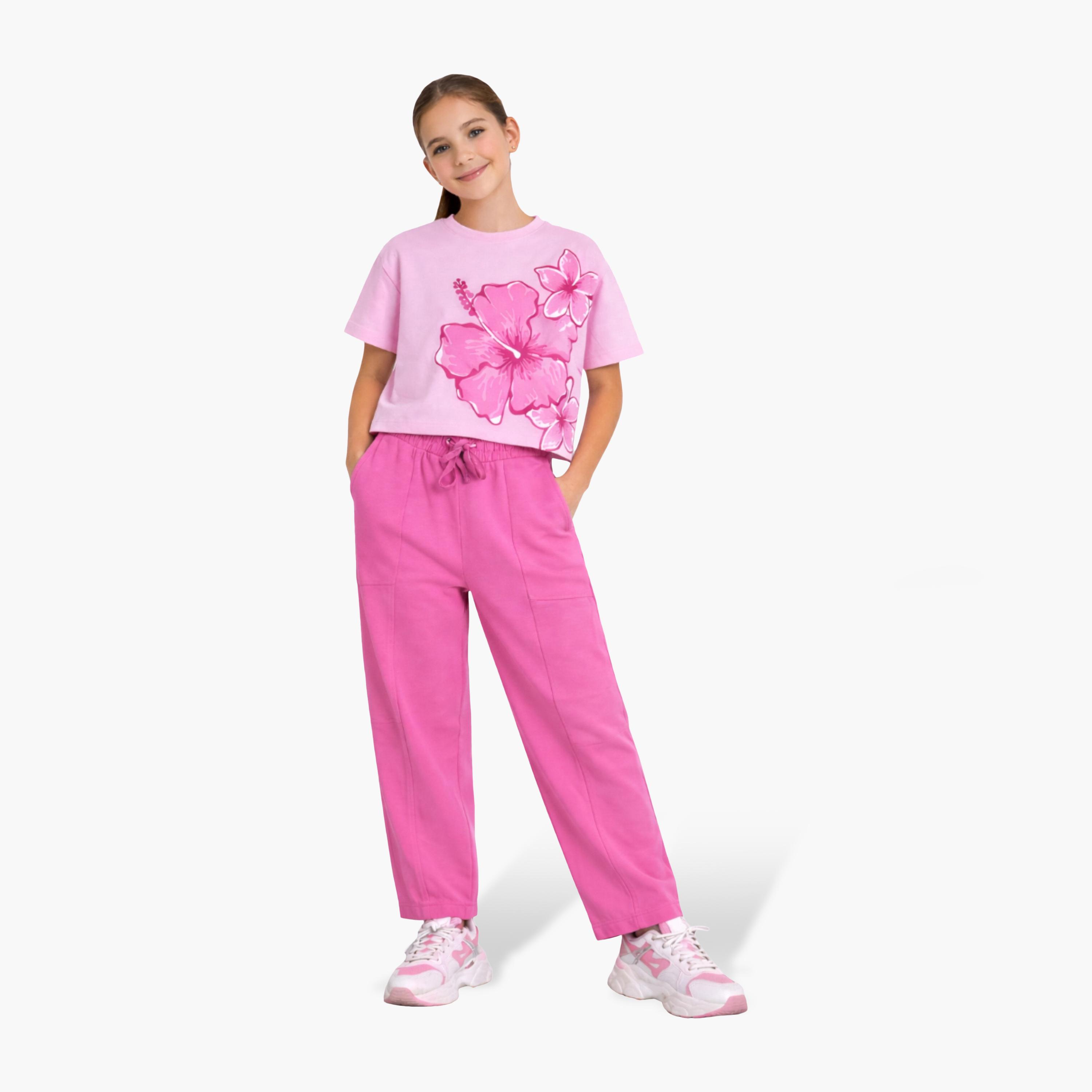 Victor and Jane Floral Print Top & Pants Set-baby-girls-clothing-setsandcoords-image-1