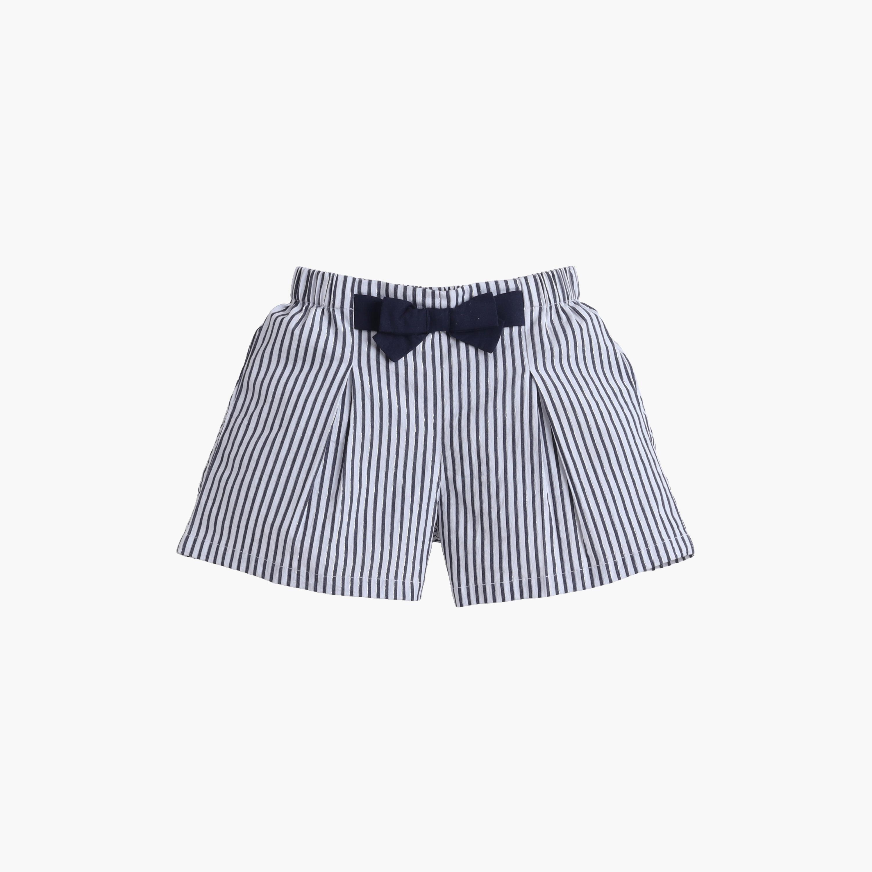 Victor and Jane Short Sleeves Striped Top & Short Sets-girls-clothing-setsandcoords-image-4