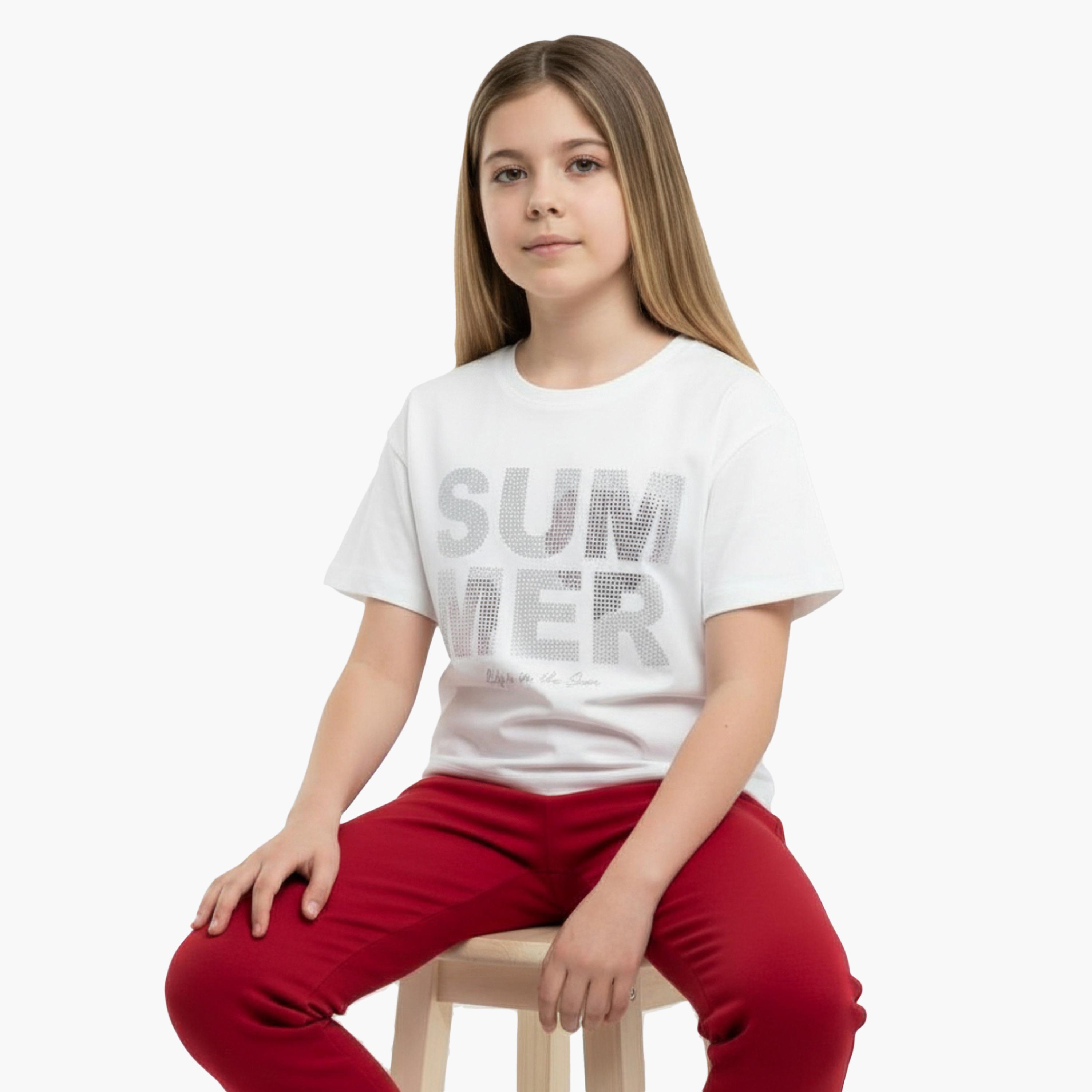Victor and Jane Summer Days Printed Top & Pants Set-girls-clothing-setsandcoords-image-2