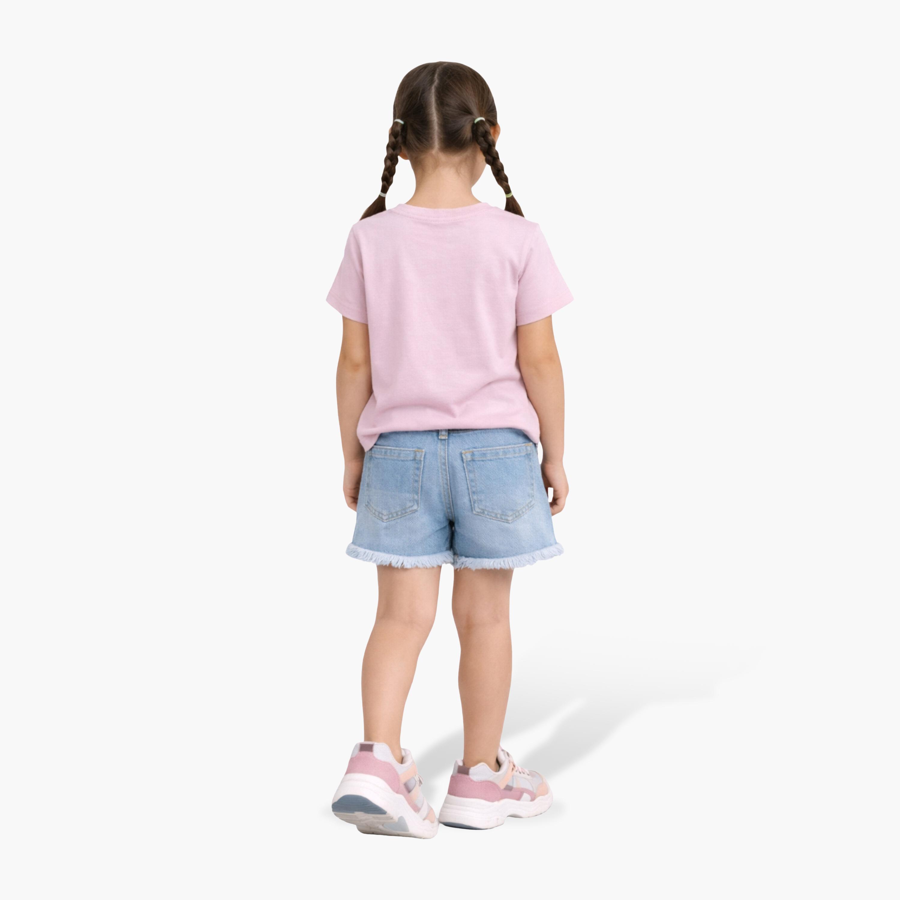 Victor and Jane Short Sleeves Beach Side Embellished T-Shirt-girls-clothing-tshirts-image-2